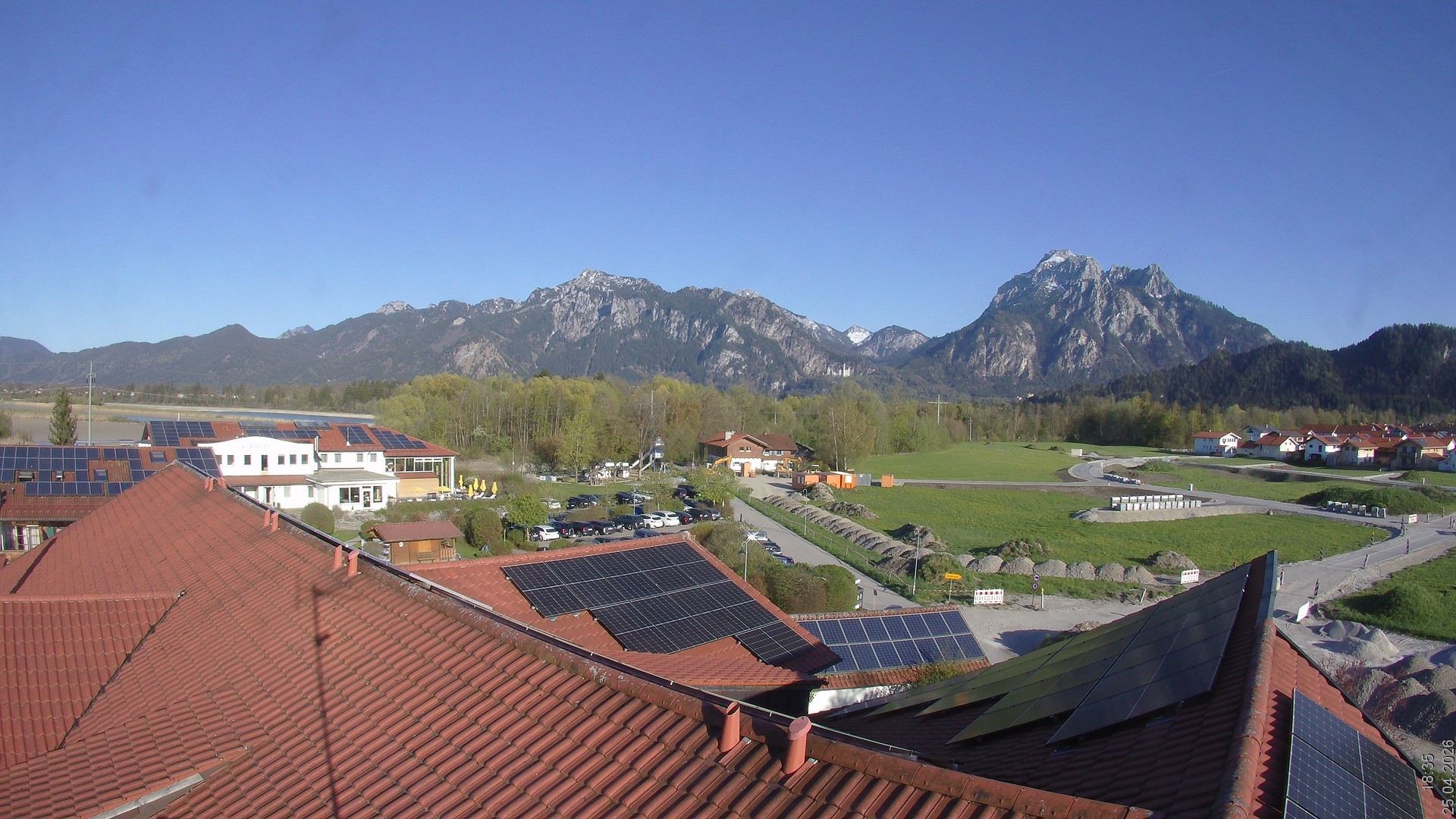 Archiv Foto Webcam Füssen: Ausblick vom Hotel Sommer