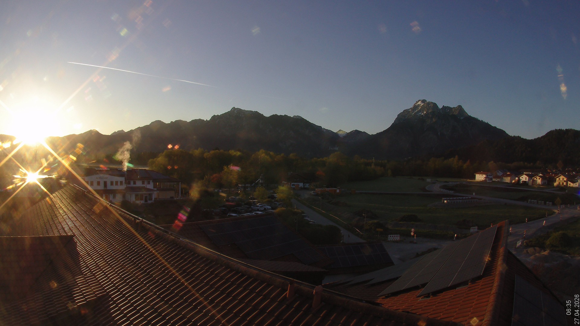 Archived image Webcam View from the Hotel Sommer (Allgäu)