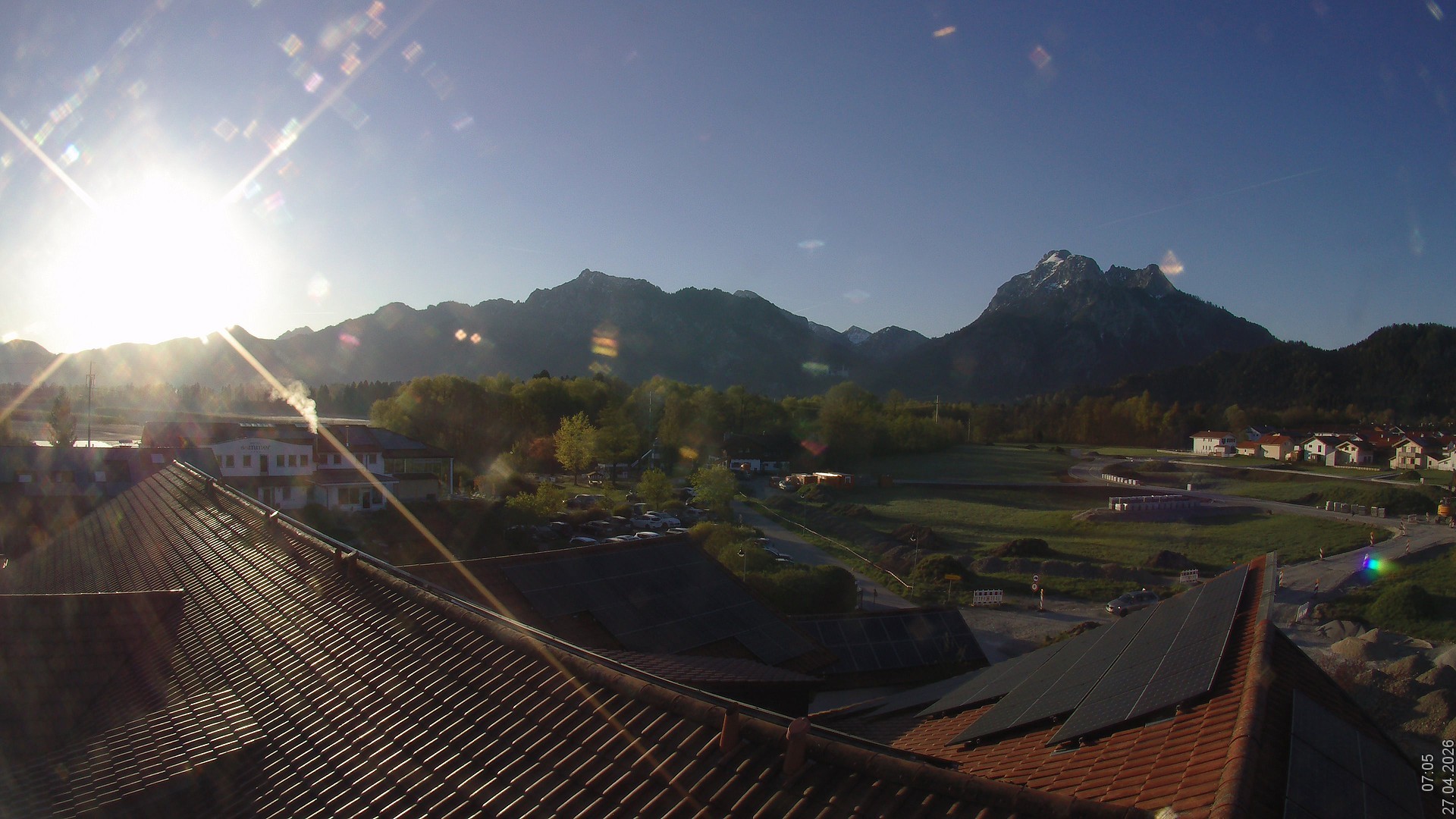 Archived image Webcam View from the Hotel Sommer (Allgäu)