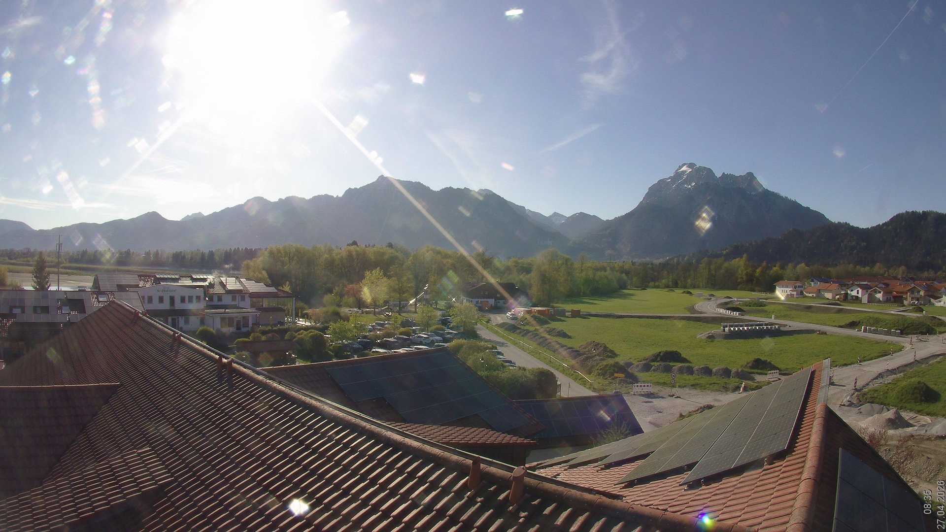 Archived image Webcam View from the Hotel Sommer (Allgäu)