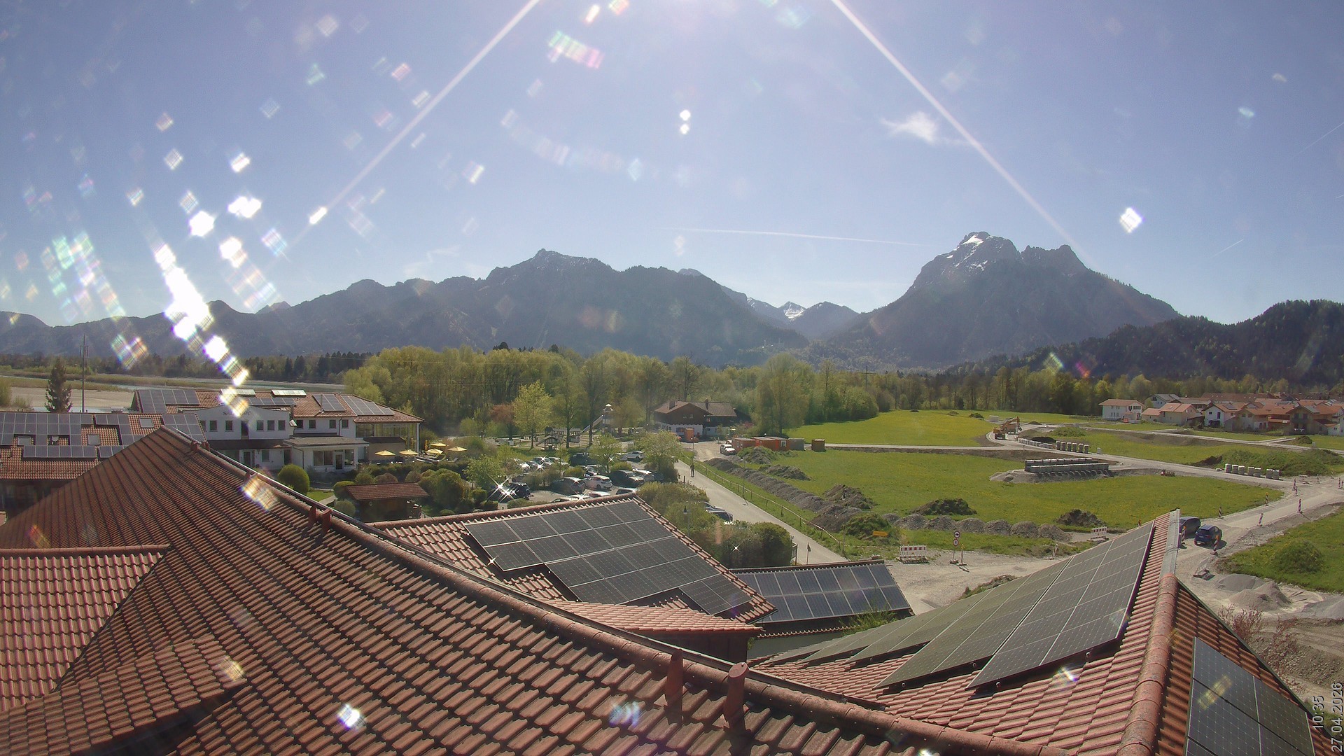 Archived image Webcam View from the Hotel Sommer (Allgäu)