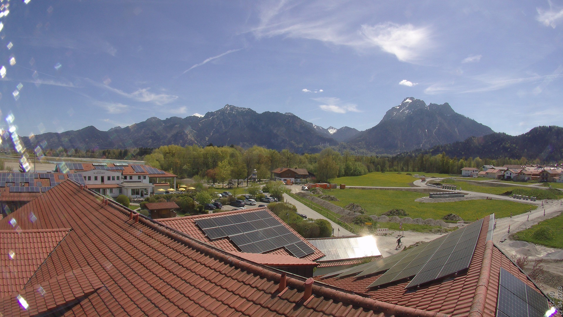 Archived image Webcam View from the Hotel Sommer (Allgäu)