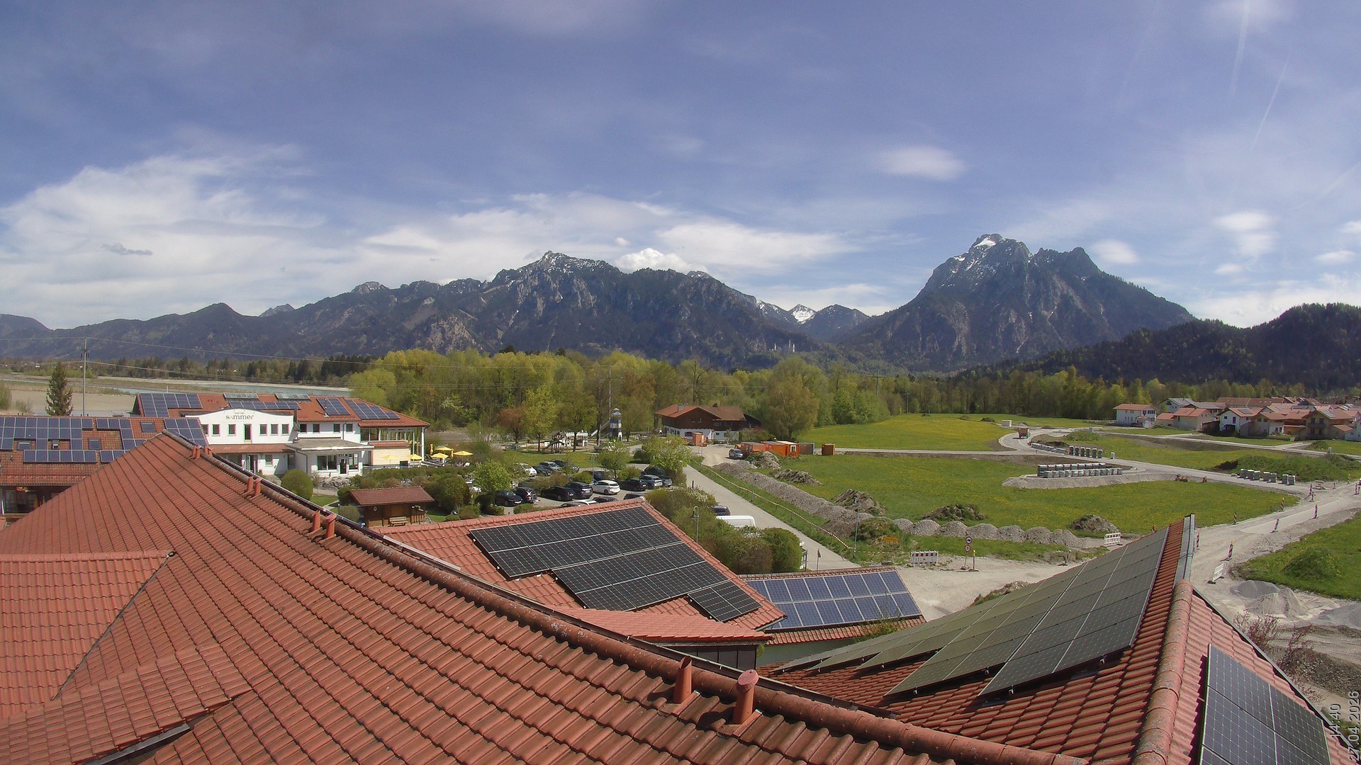 Archived image Webcam View from the Hotel Sommer (Allgäu)