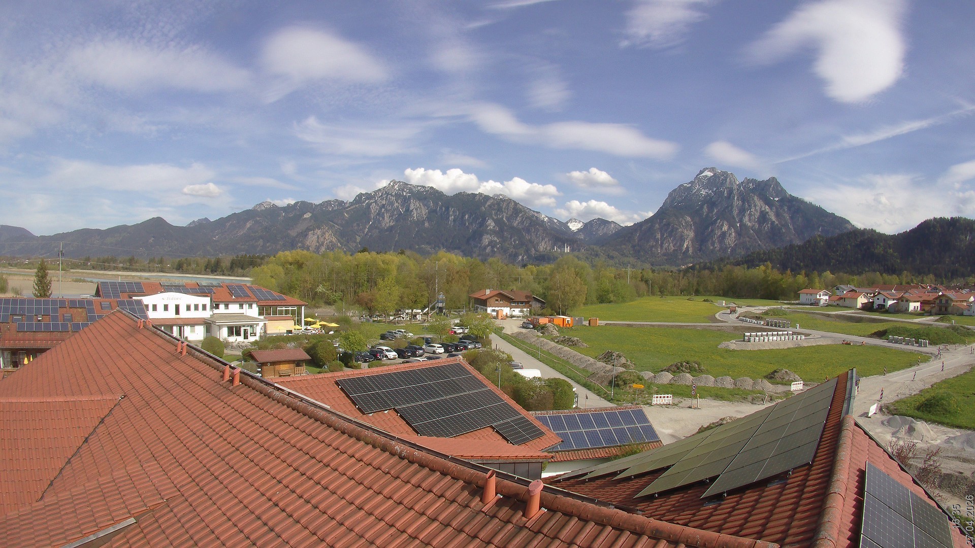 Archived image Webcam View from the Hotel Sommer (Allgäu)