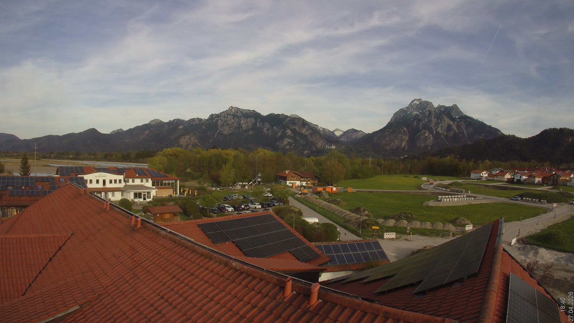 Archived image Webcam View from the Hotel Sommer (Allgäu)