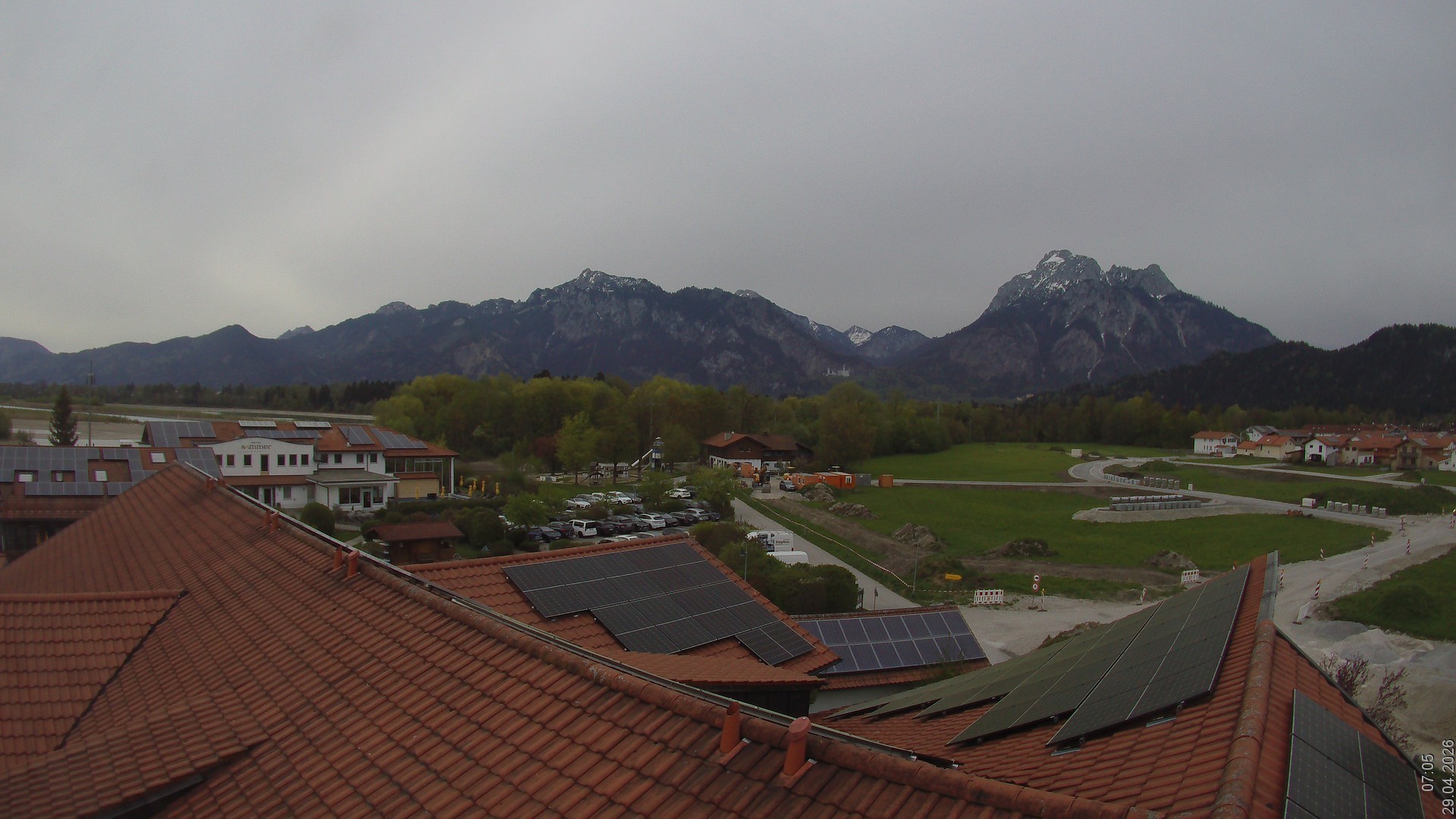 Archiv Foto Webcam Füssen: Ausblick vom Hotel Sommer