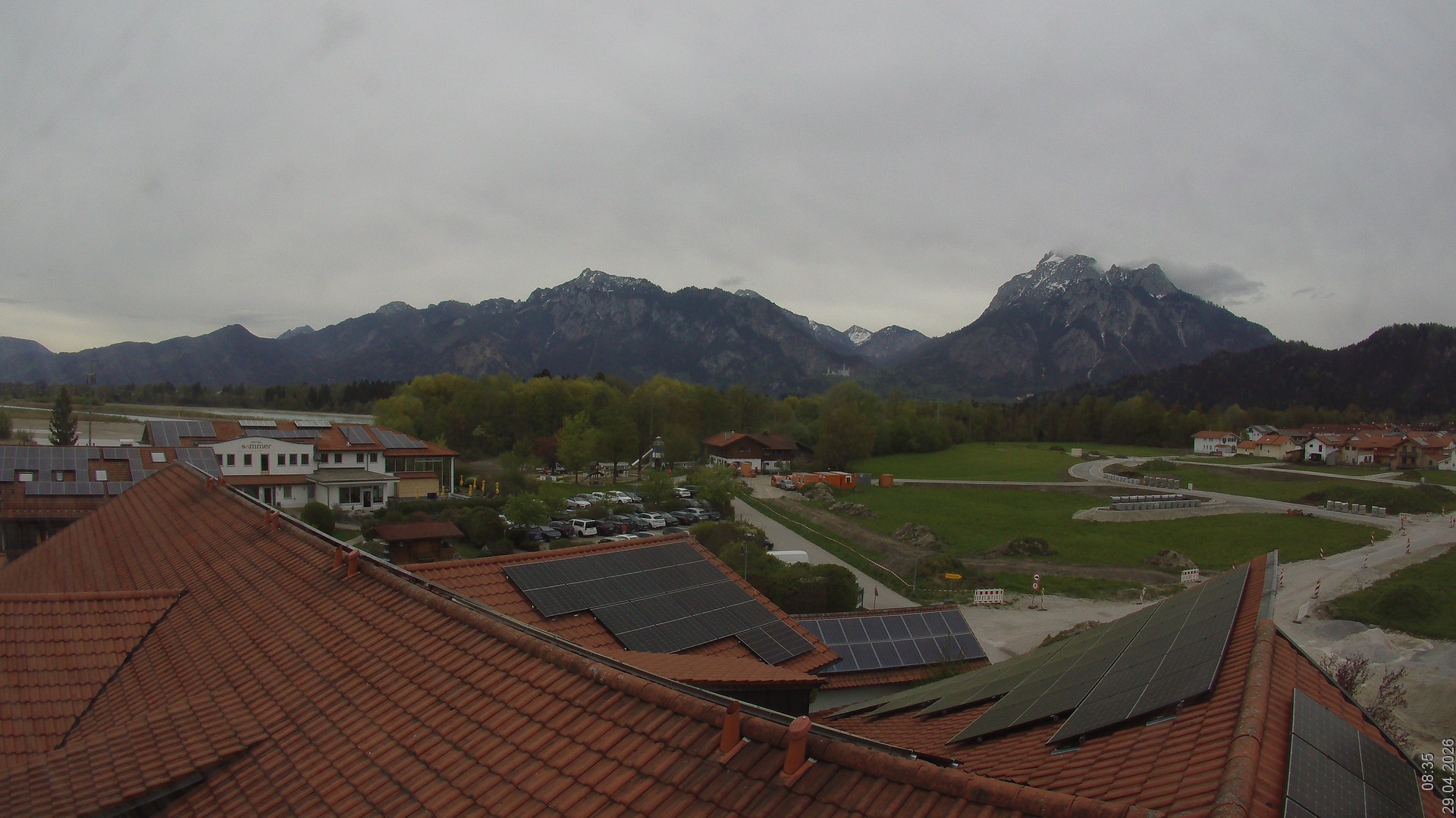 Archiv Foto Webcam Füssen: Ausblick vom Hotel Sommer