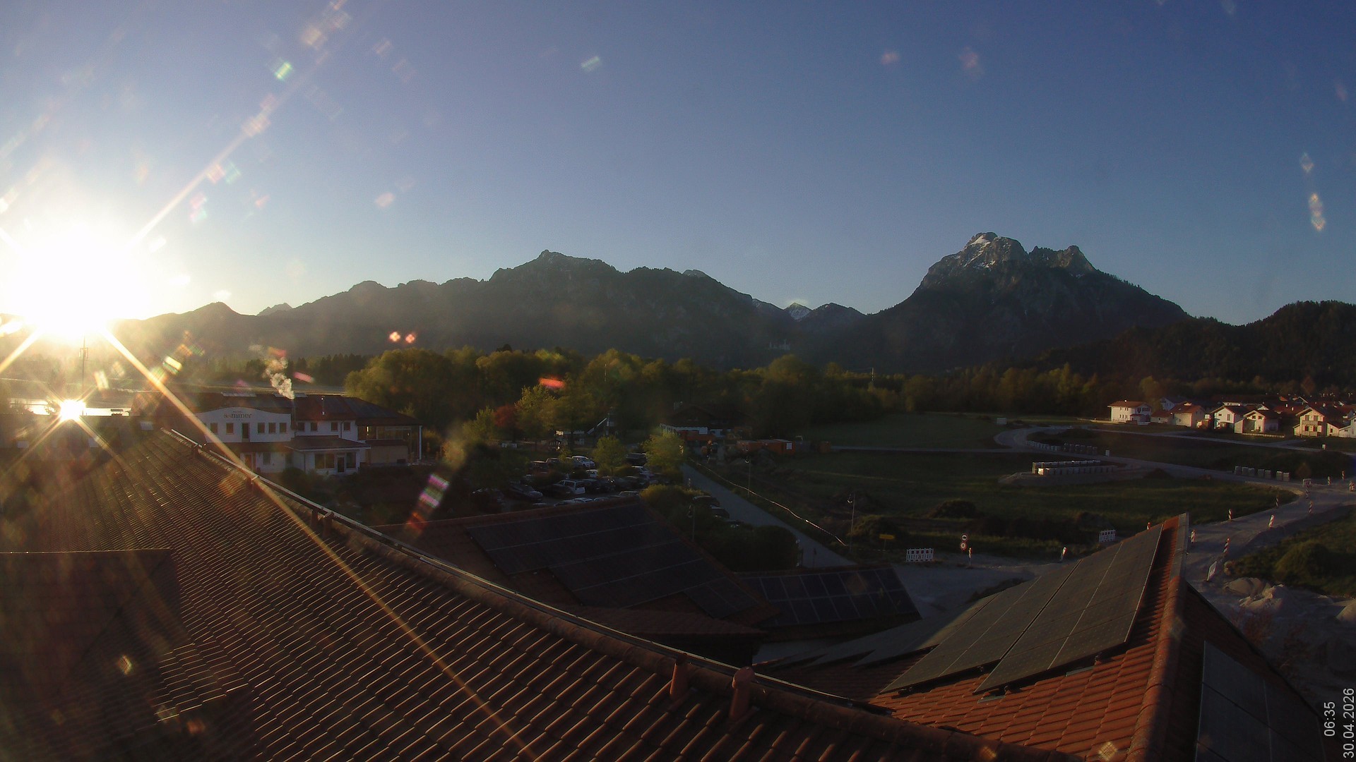 Archiv Foto Webcam Füssen: Ausblick vom Hotel Sommer