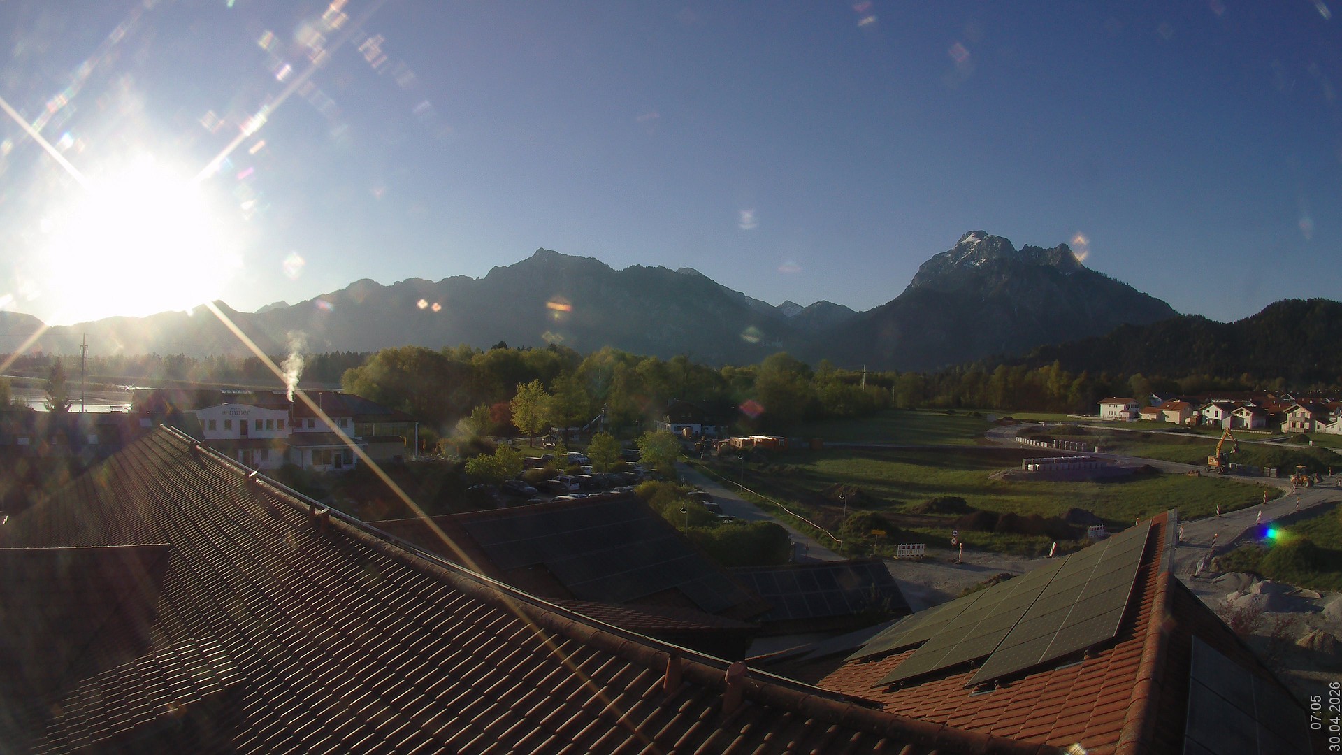 Archiv Foto Webcam Füssen: Ausblick vom Hotel Sommer