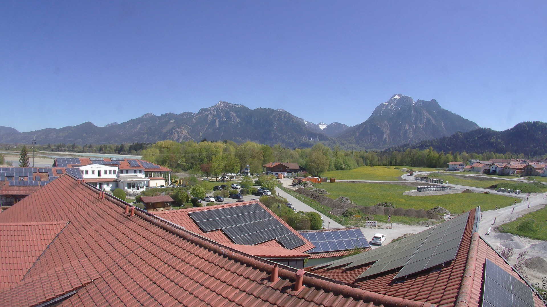 Archiv Foto Webcam Füssen: Ausblick vom Hotel Sommer