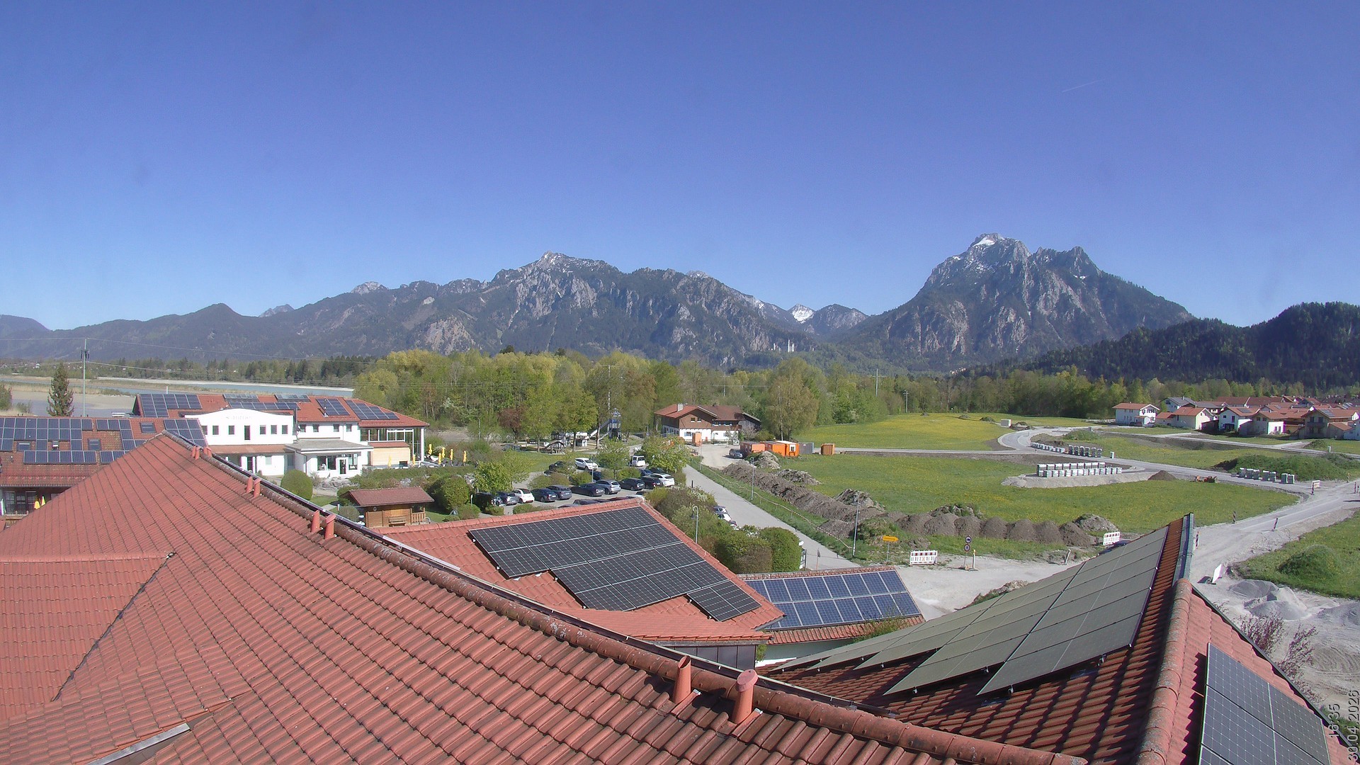 Archiv Foto Webcam Füssen: Ausblick vom Hotel Sommer