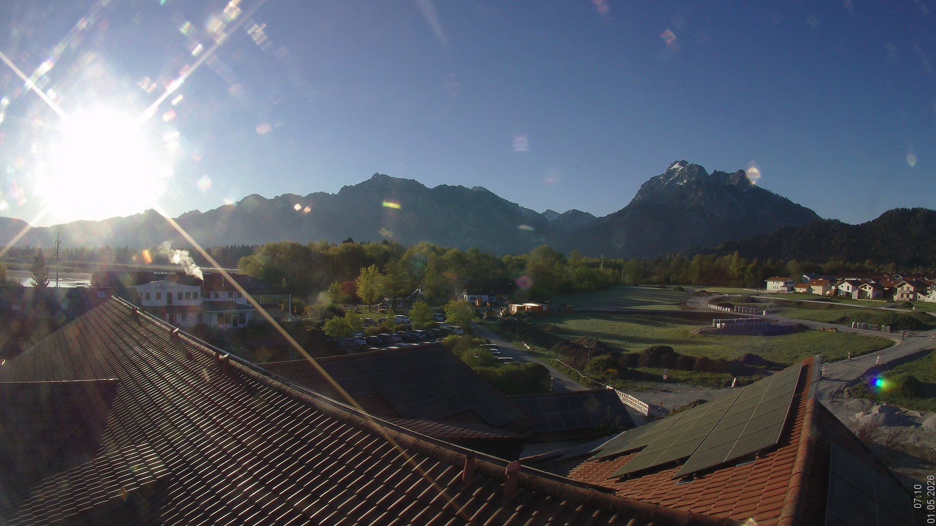 Archiv Foto Webcam Füssen: Ausblick vom Hotel Sommer