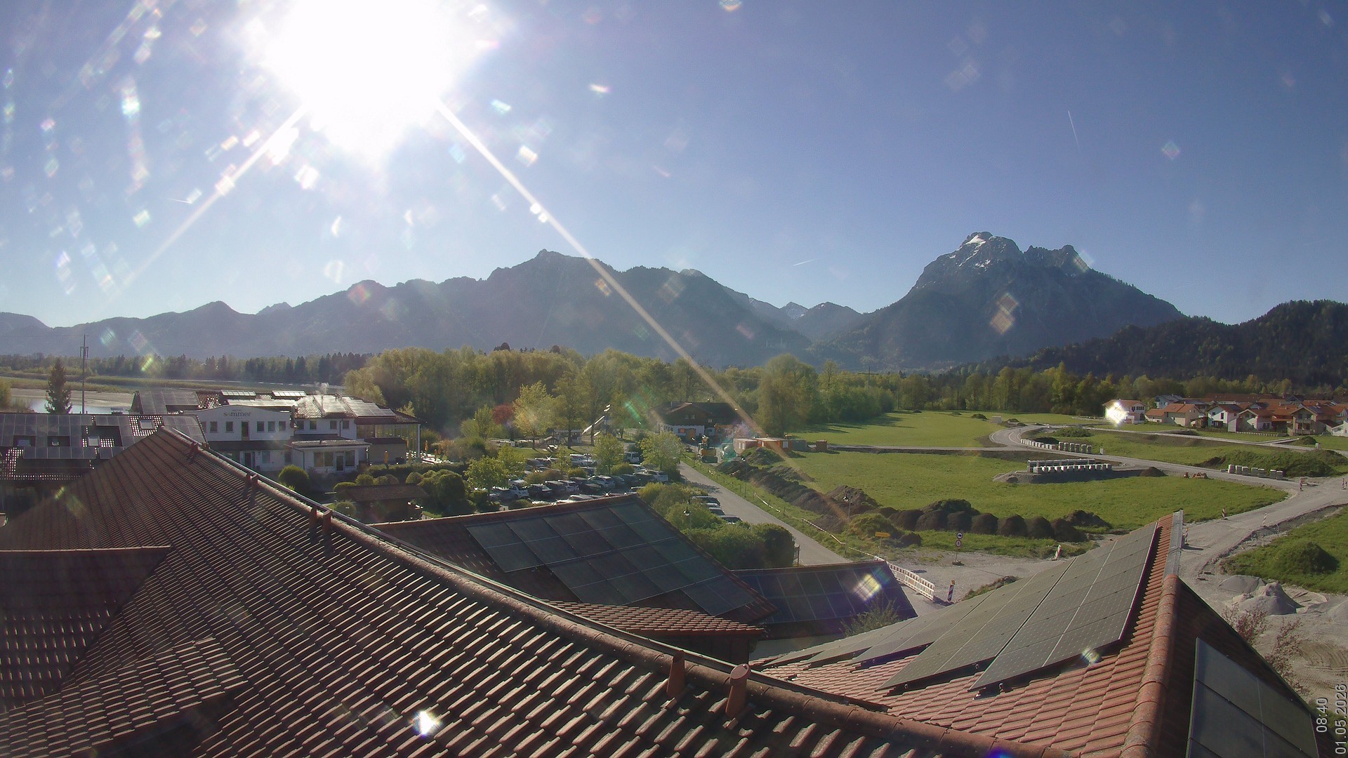 Archiv Foto Webcam Füssen: Ausblick vom Hotel Sommer