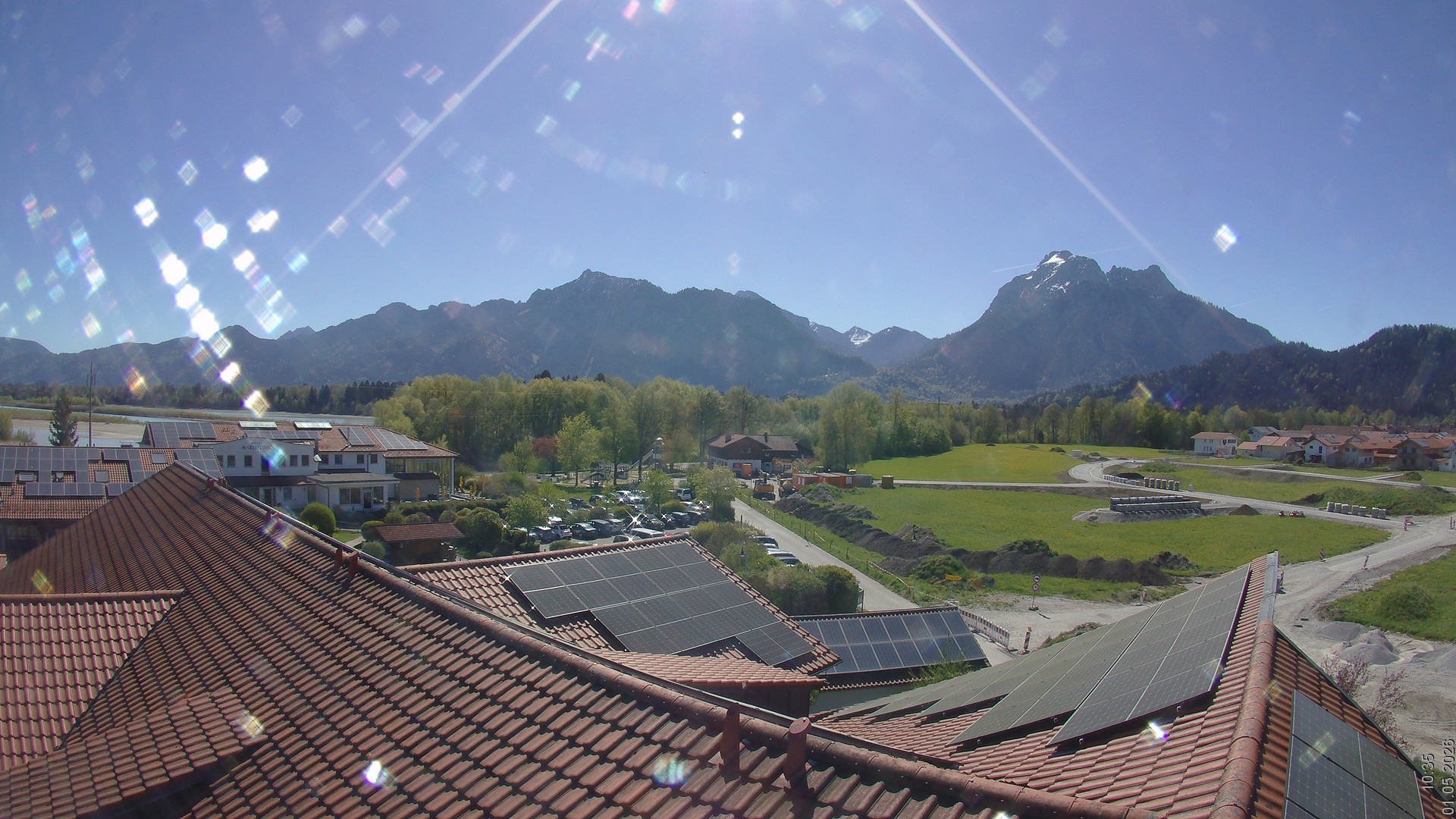 Archiv Foto Webcam Füssen: Ausblick vom Hotel Sommer