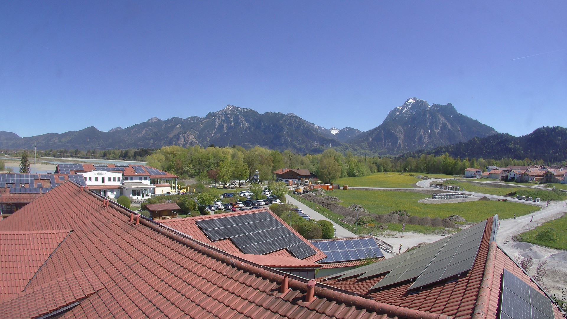 Archiv Foto Webcam Füssen: Ausblick vom Hotel Sommer