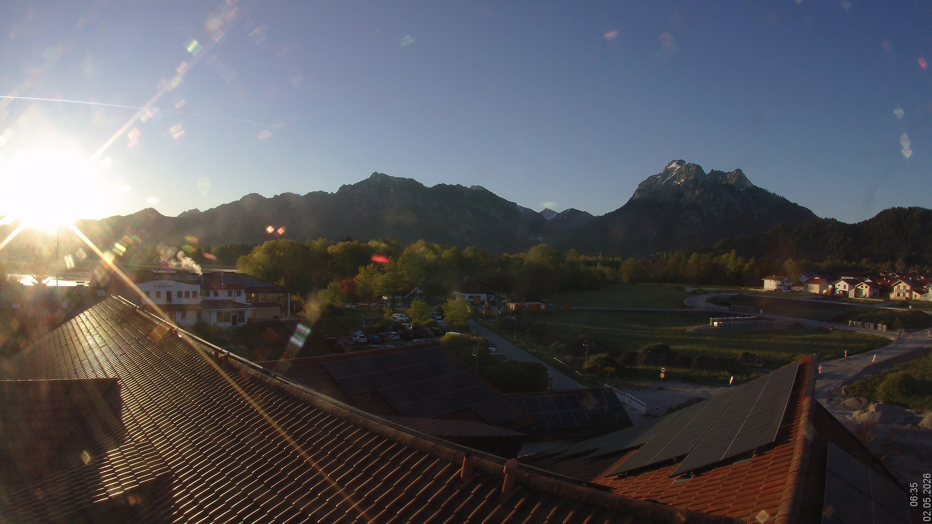 Archiv Foto Webcam Füssen: Ausblick vom Hotel Sommer