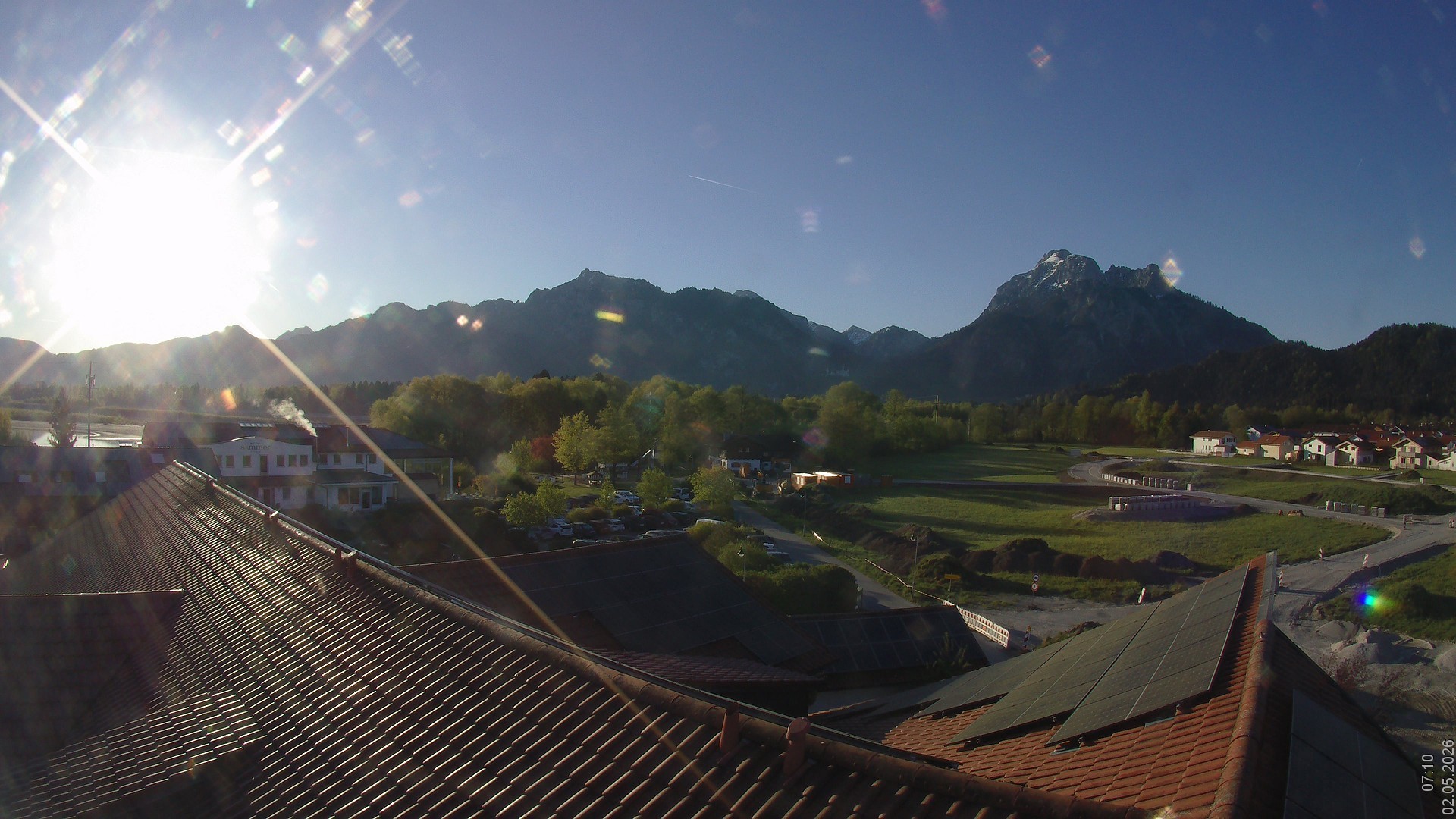 Archiv Foto Webcam Füssen: Ausblick vom Hotel Sommer