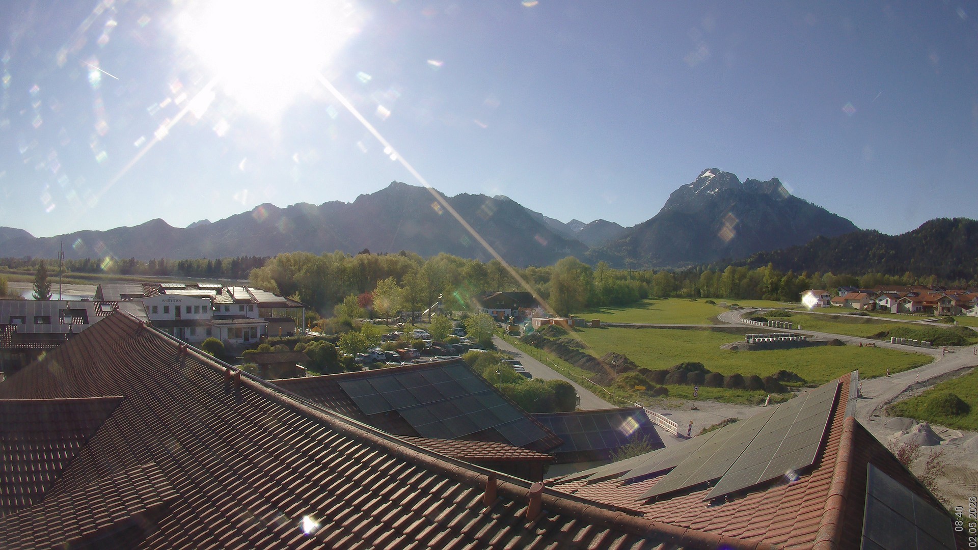 Archiv Foto Webcam Füssen: Ausblick vom Hotel Sommer