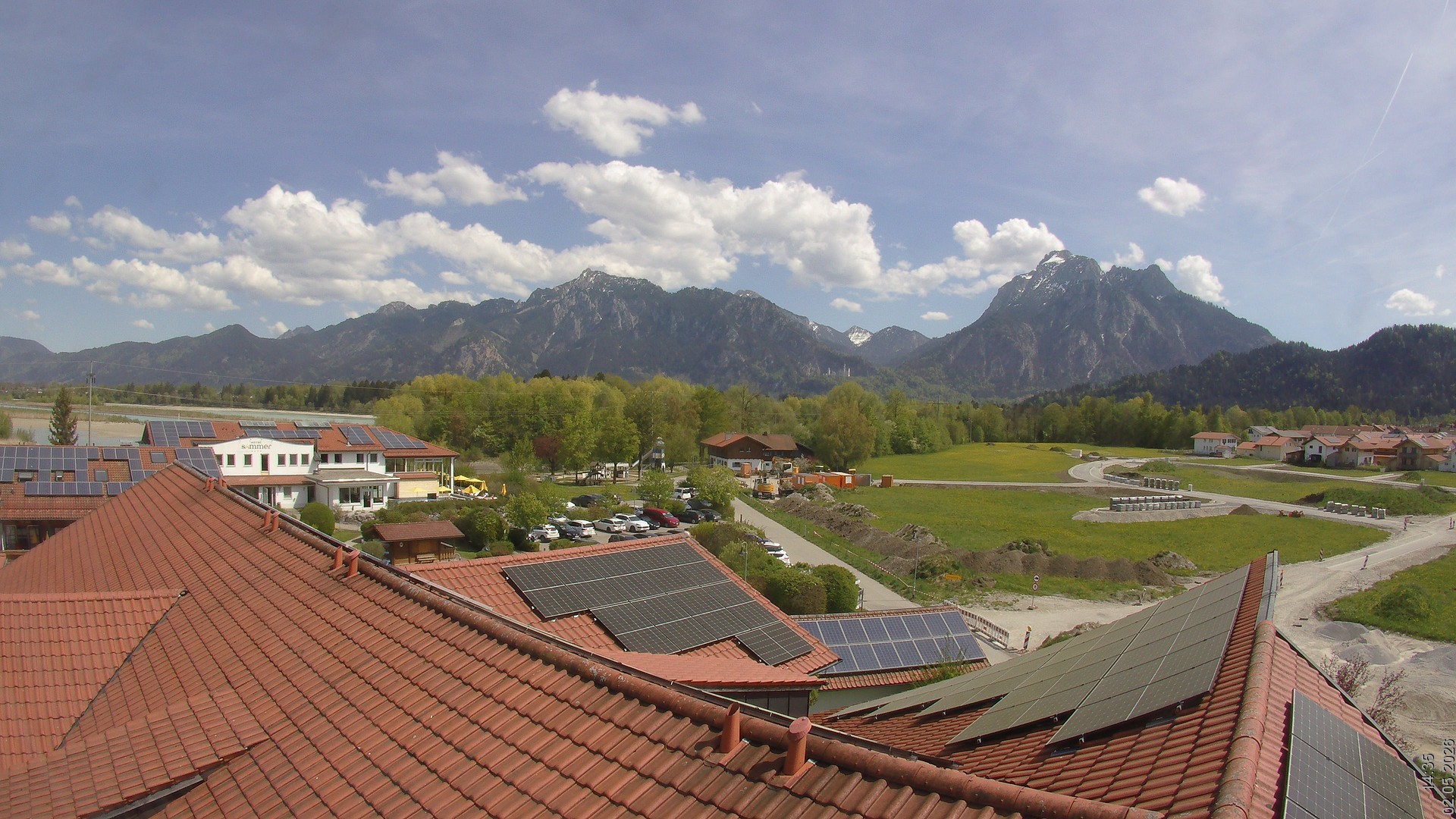 Archiv Foto Webcam Füssen: Ausblick vom Hotel Sommer