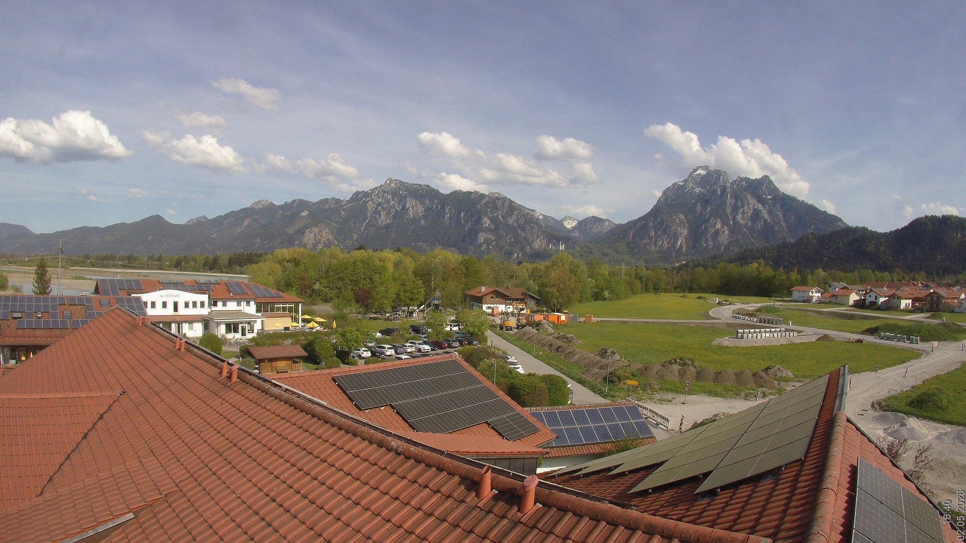 Archiv Foto Webcam Füssen: Ausblick vom Hotel Sommer
