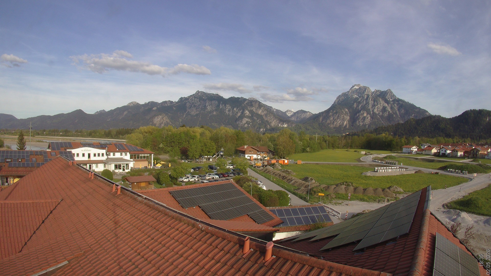 Archiv Foto Webcam Füssen: Ausblick vom Hotel Sommer