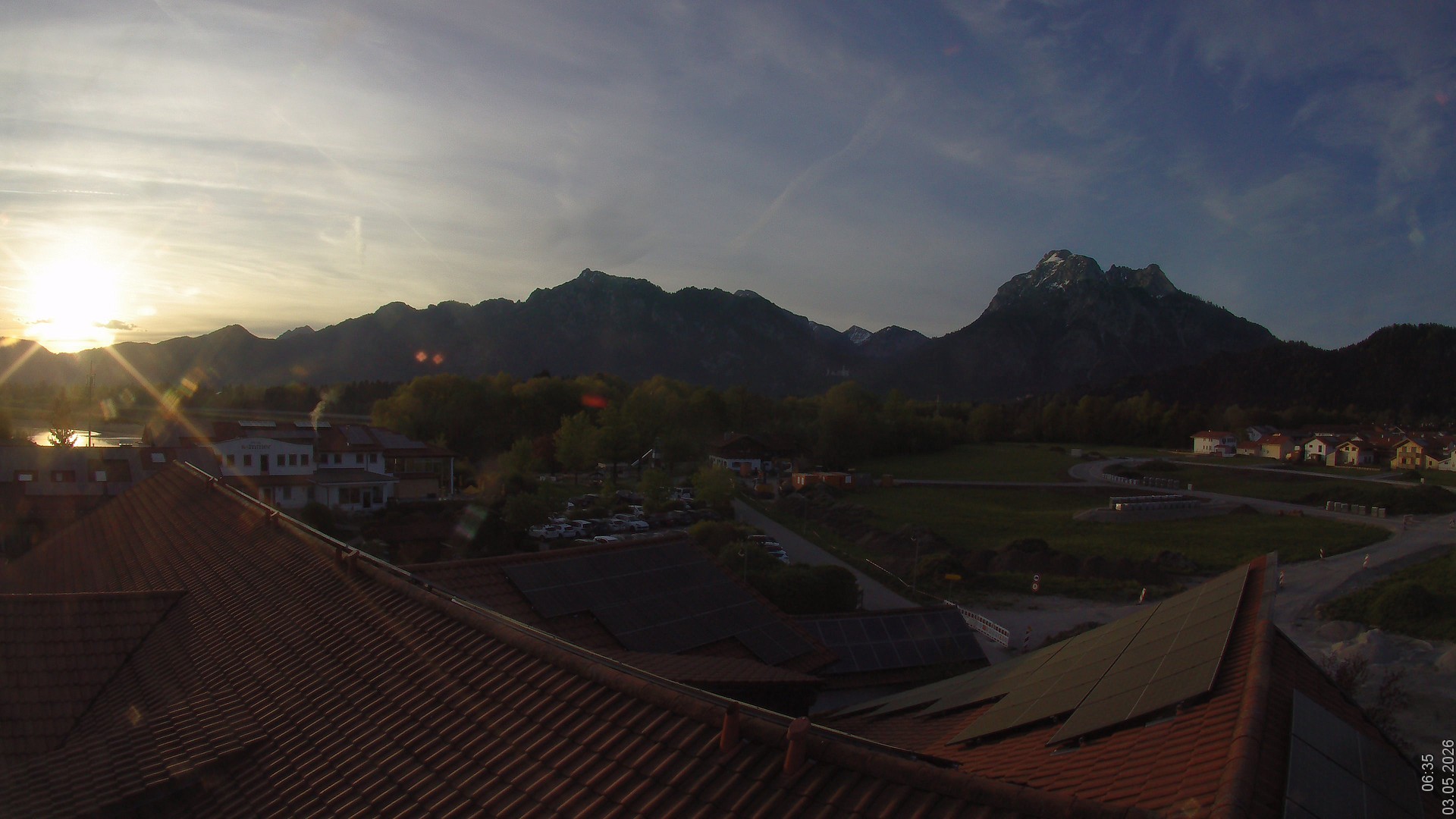 Archiv Foto Webcam Füssen: Ausblick vom Hotel Sommer