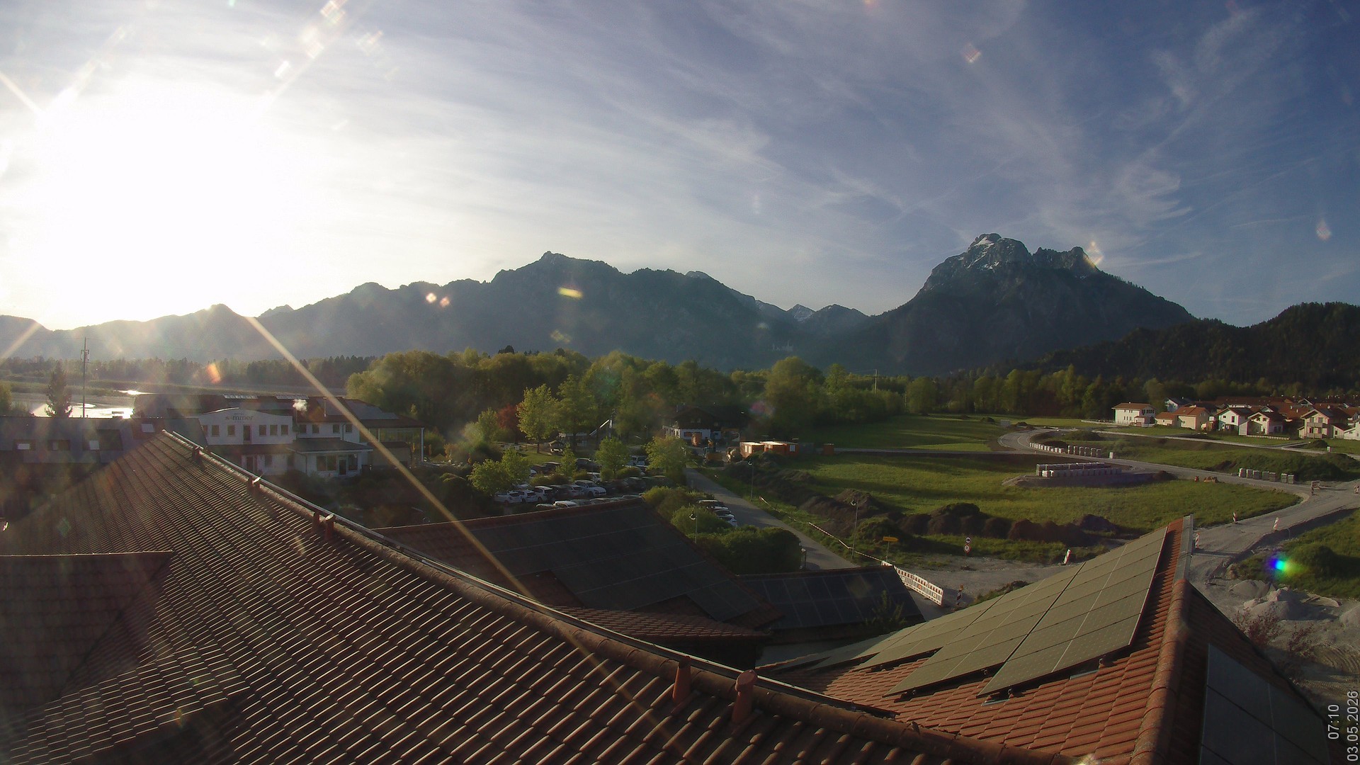 Archiv Foto Webcam Füssen: Ausblick vom Hotel Sommer