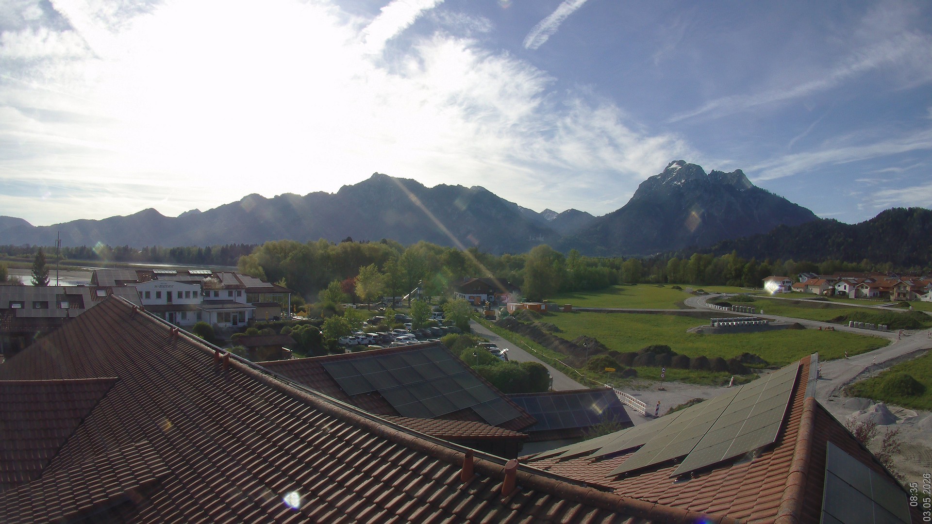 Archiv Foto Webcam Füssen: Ausblick vom Hotel Sommer