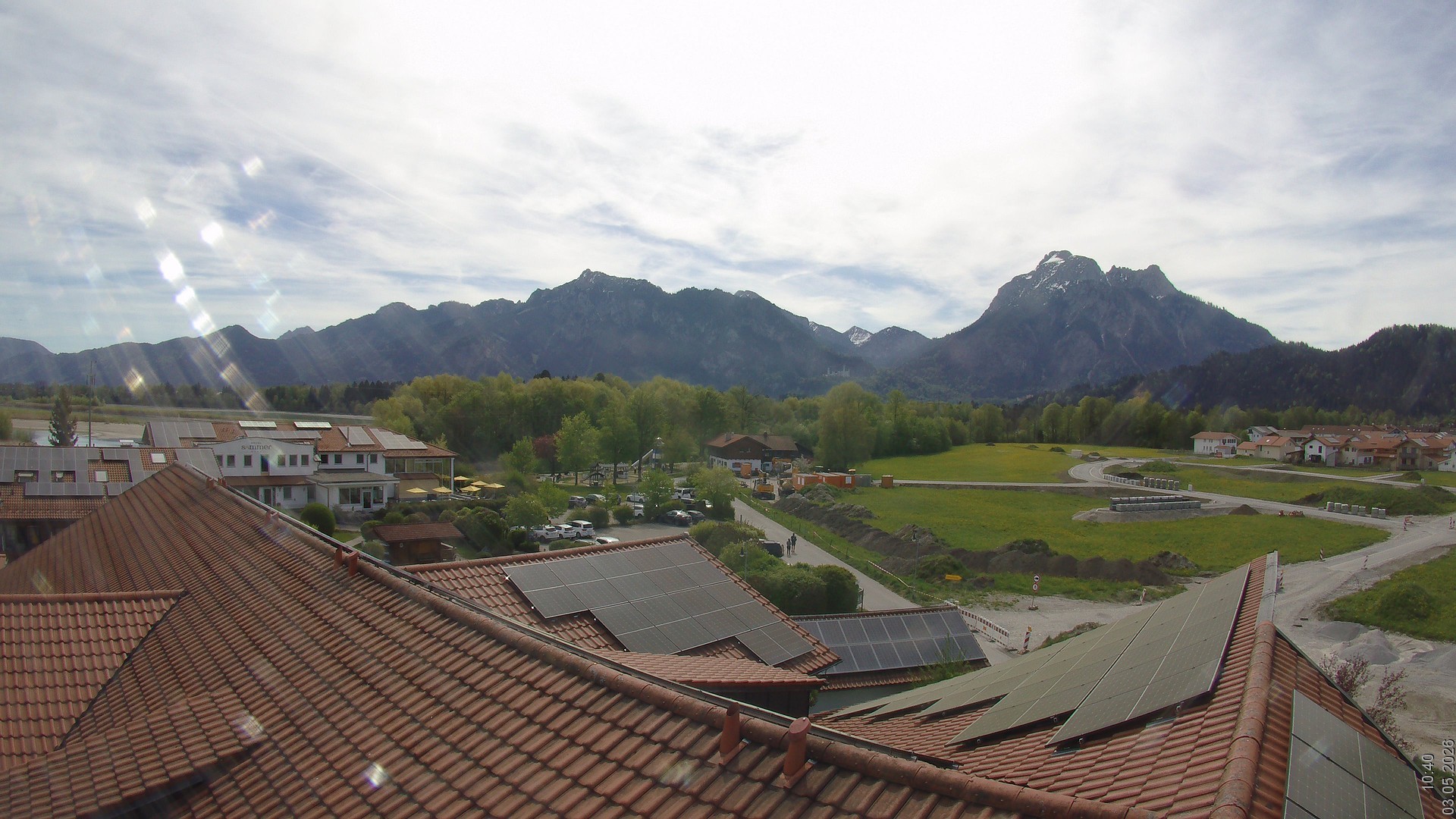 Archiv Foto Webcam Füssen: Ausblick vom Hotel Sommer