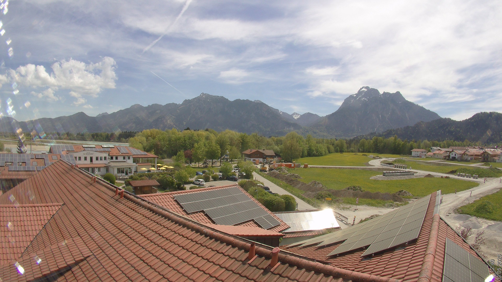Archiv Foto Webcam Füssen: Ausblick vom Hotel Sommer