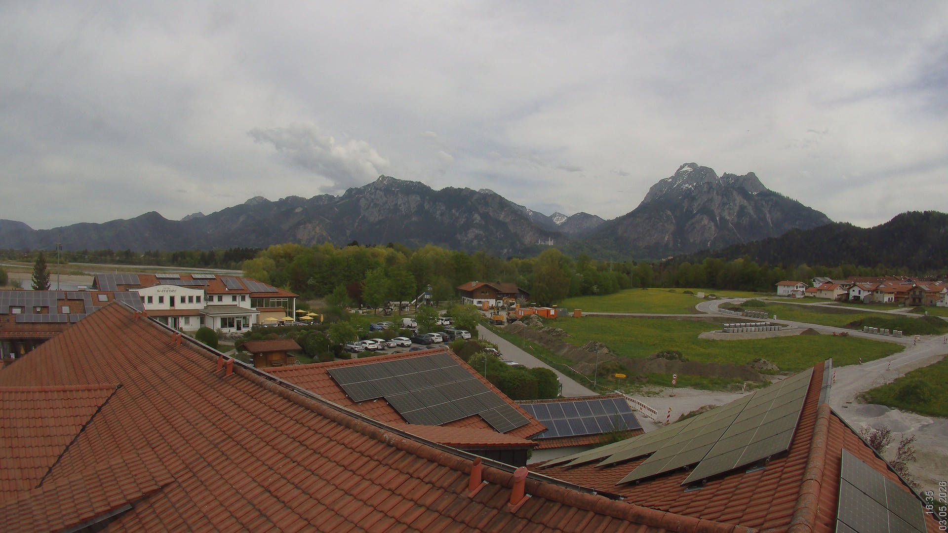 Archiv Foto Webcam Füssen: Ausblick vom Hotel Sommer