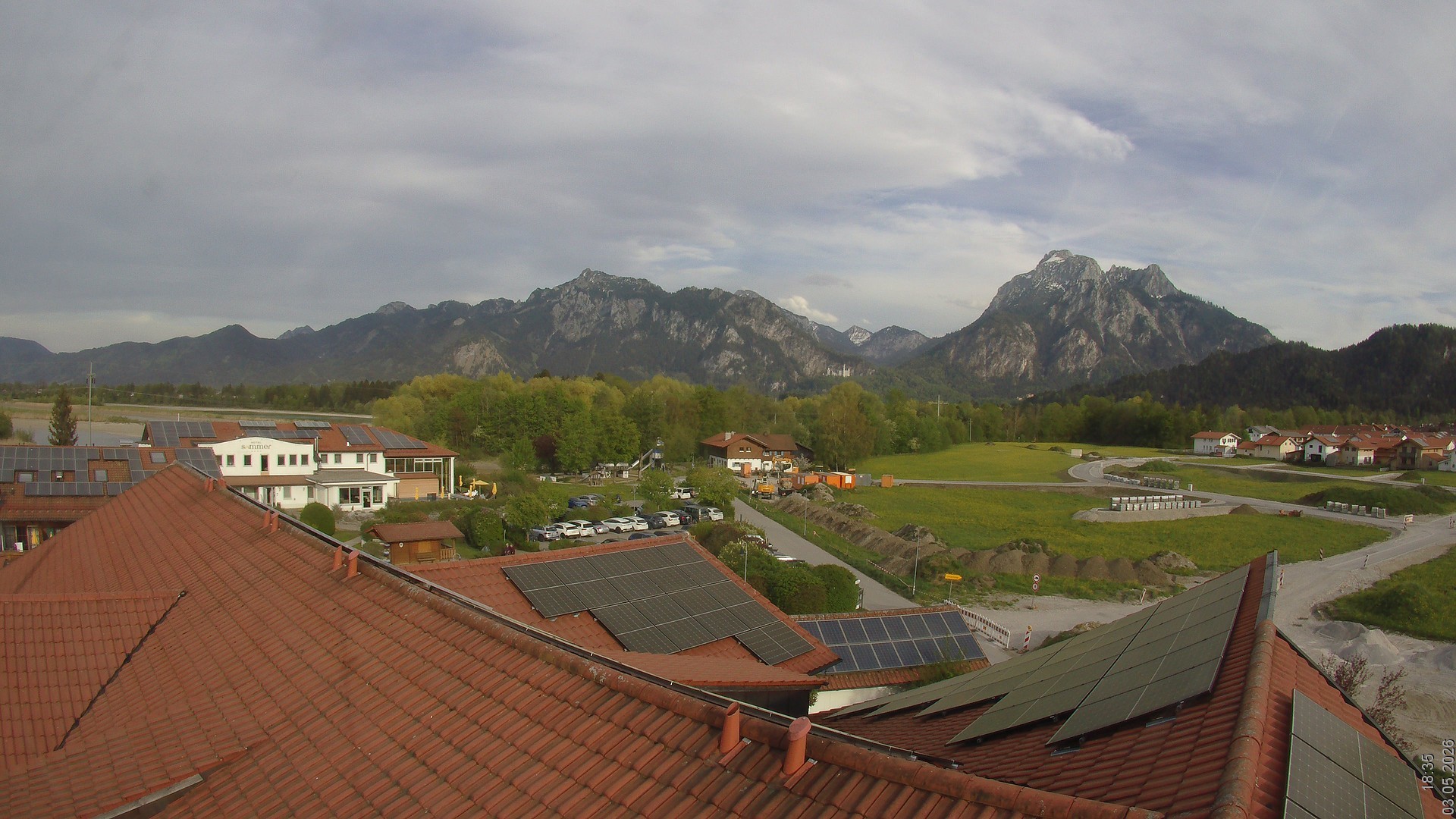 Archiv Foto Webcam Füssen: Ausblick vom Hotel Sommer