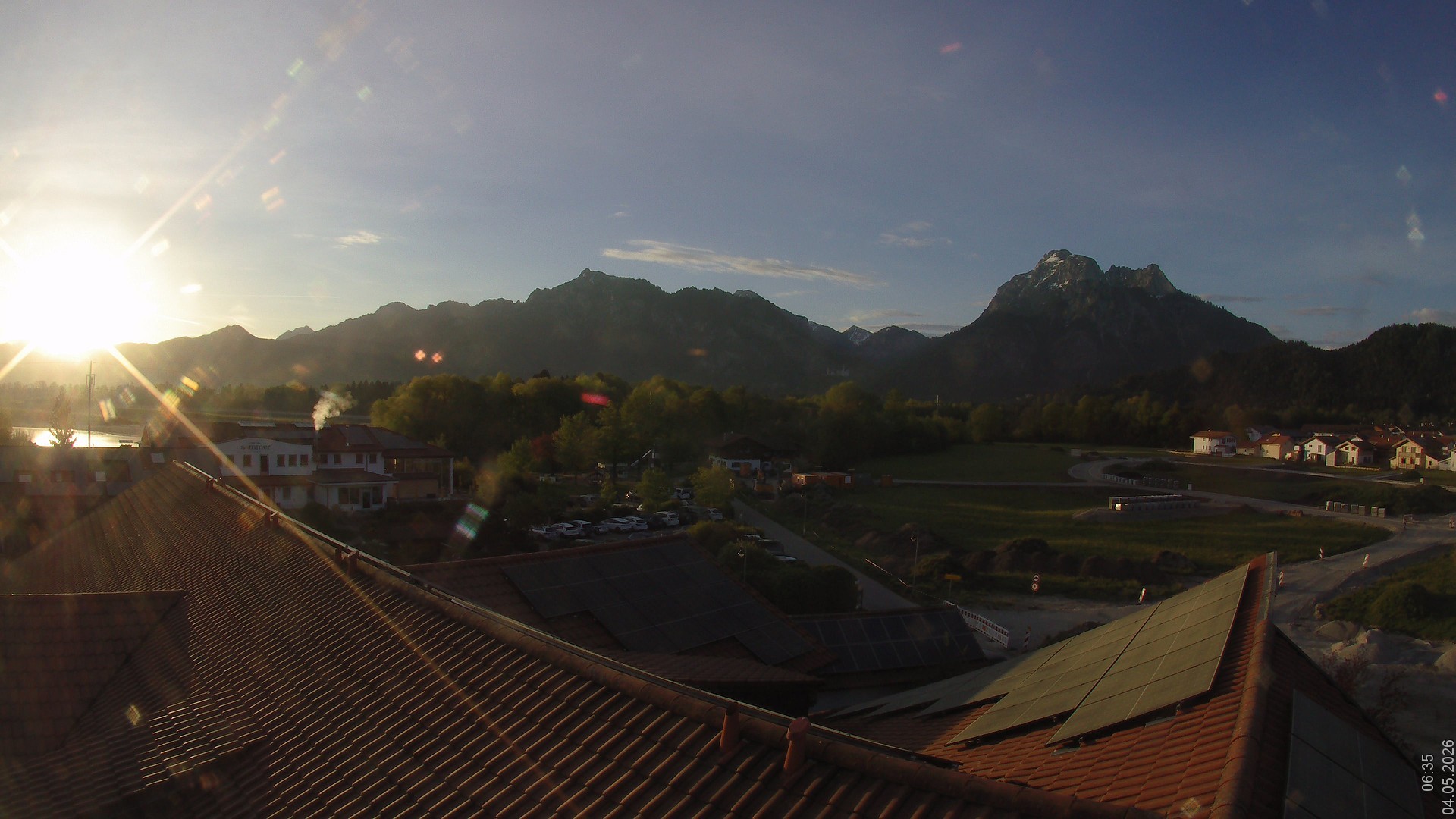 Archiv Foto Webcam Füssen: Ausblick vom Hotel Sommer