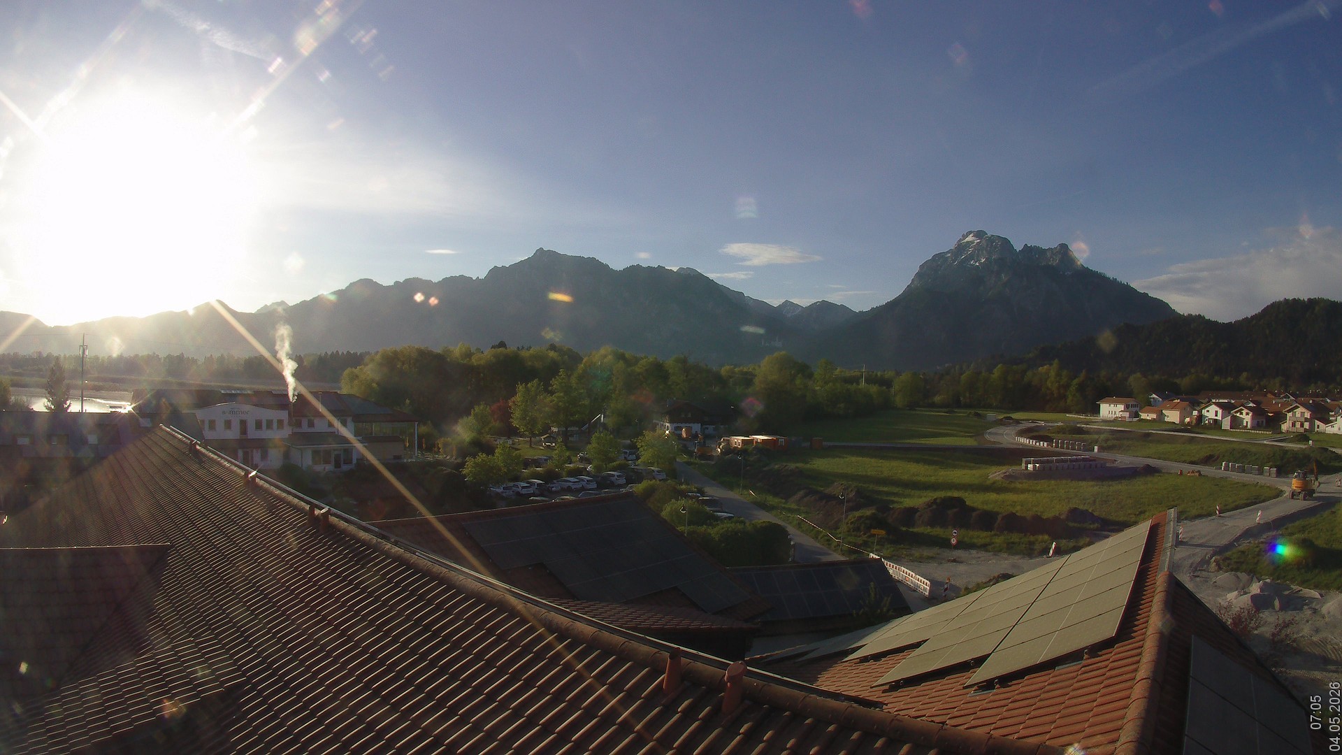 Archiv Foto Webcam Füssen: Ausblick vom Hotel Sommer