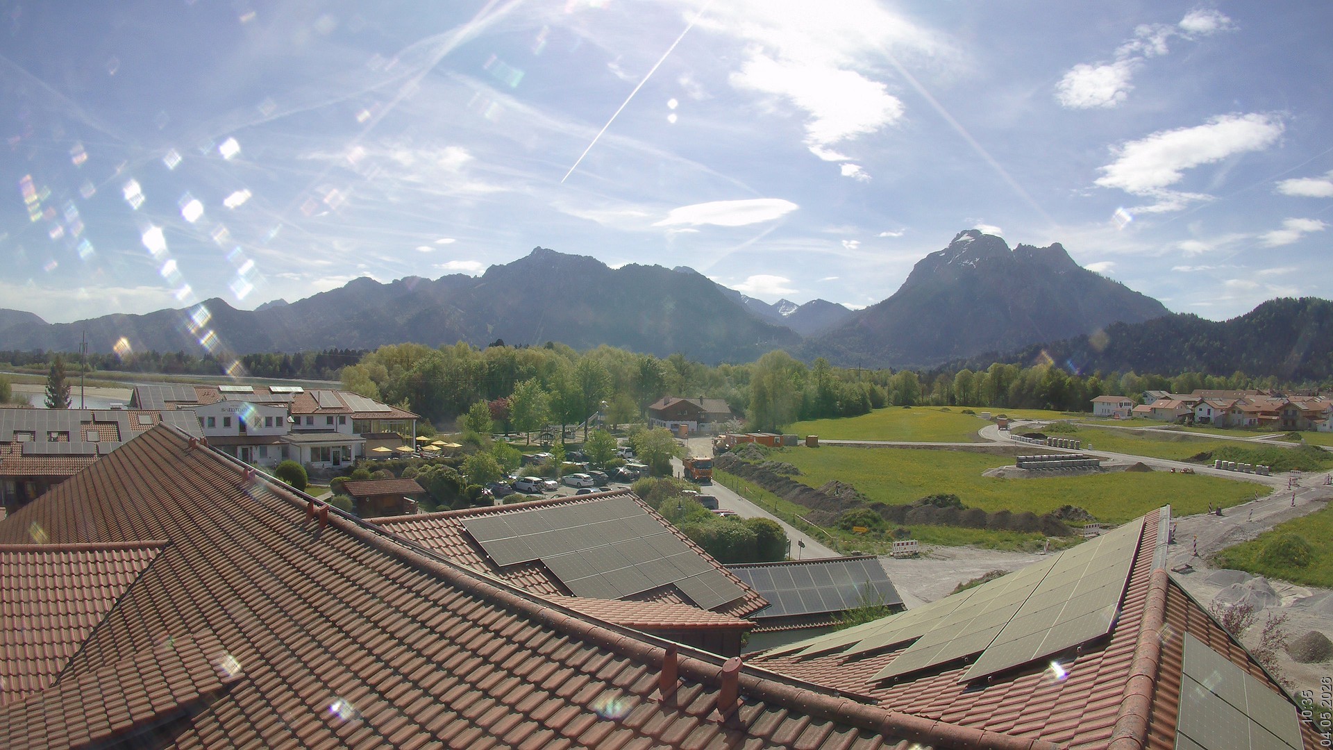 Archived image Webcam View from the Hotel Sommer (Allgäu)