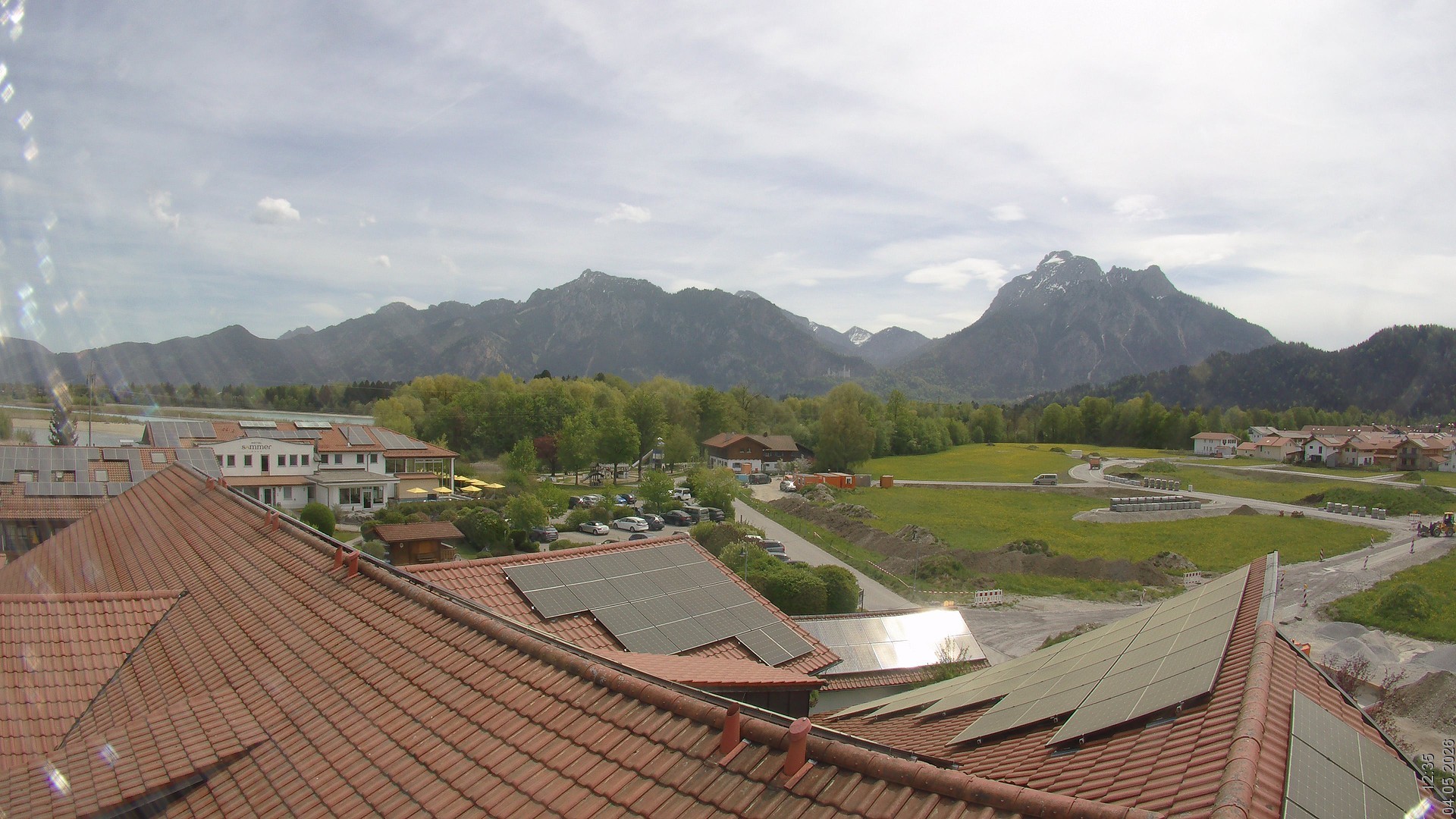 Archived image Webcam View from the Hotel Sommer (Allgäu)
