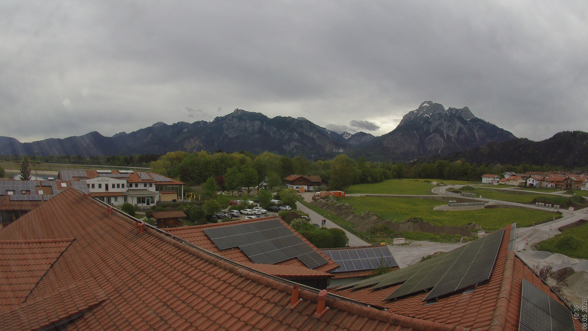 Archiv Foto Webcam Füssen: Ausblick vom Hotel Sommer