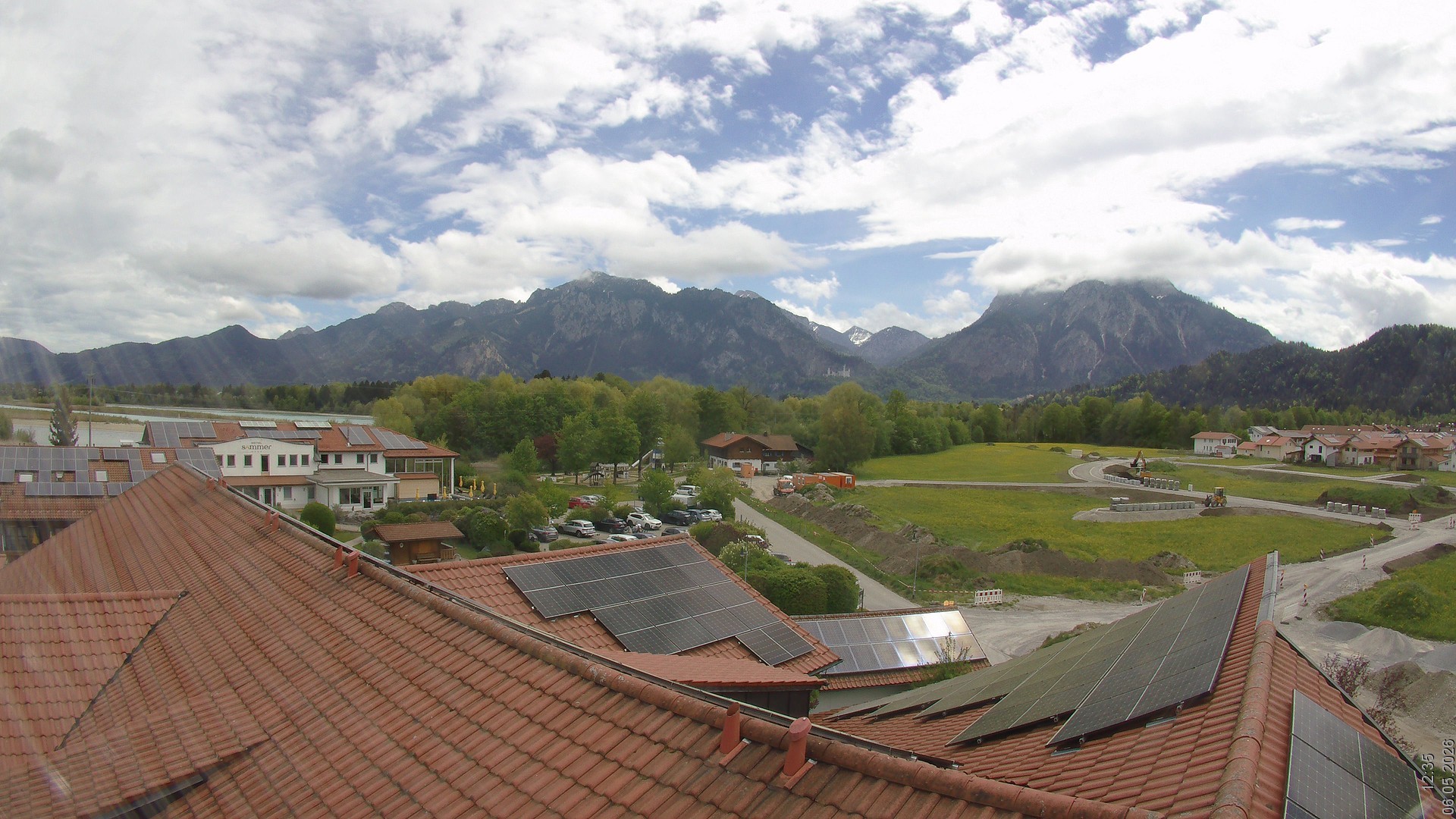 Archiv Foto Webcam Füssen: Ausblick vom Hotel Sommer