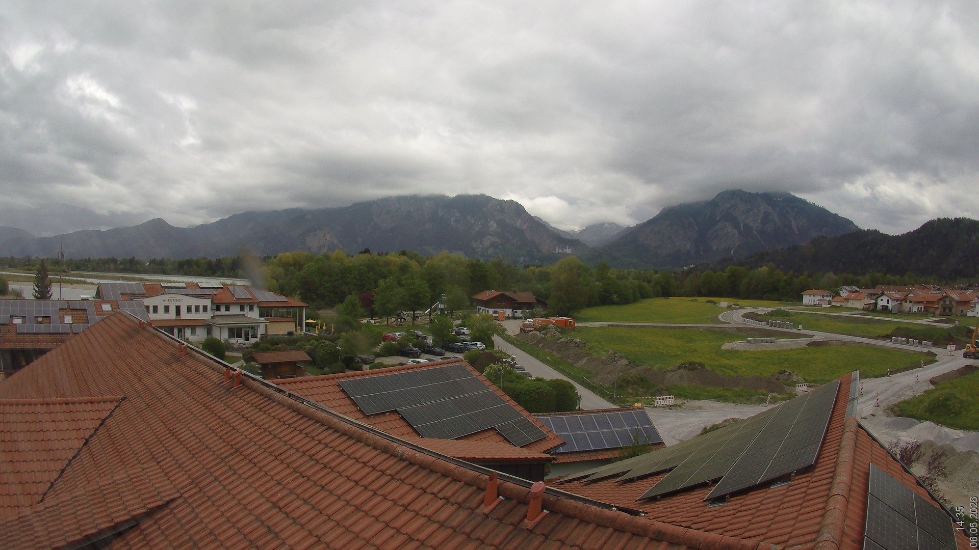 Archiv Foto Webcam Füssen: Ausblick vom Hotel Sommer