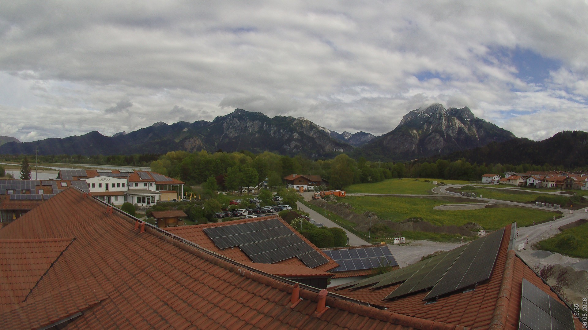 Archiv Foto Webcam Füssen: Ausblick vom Hotel Sommer