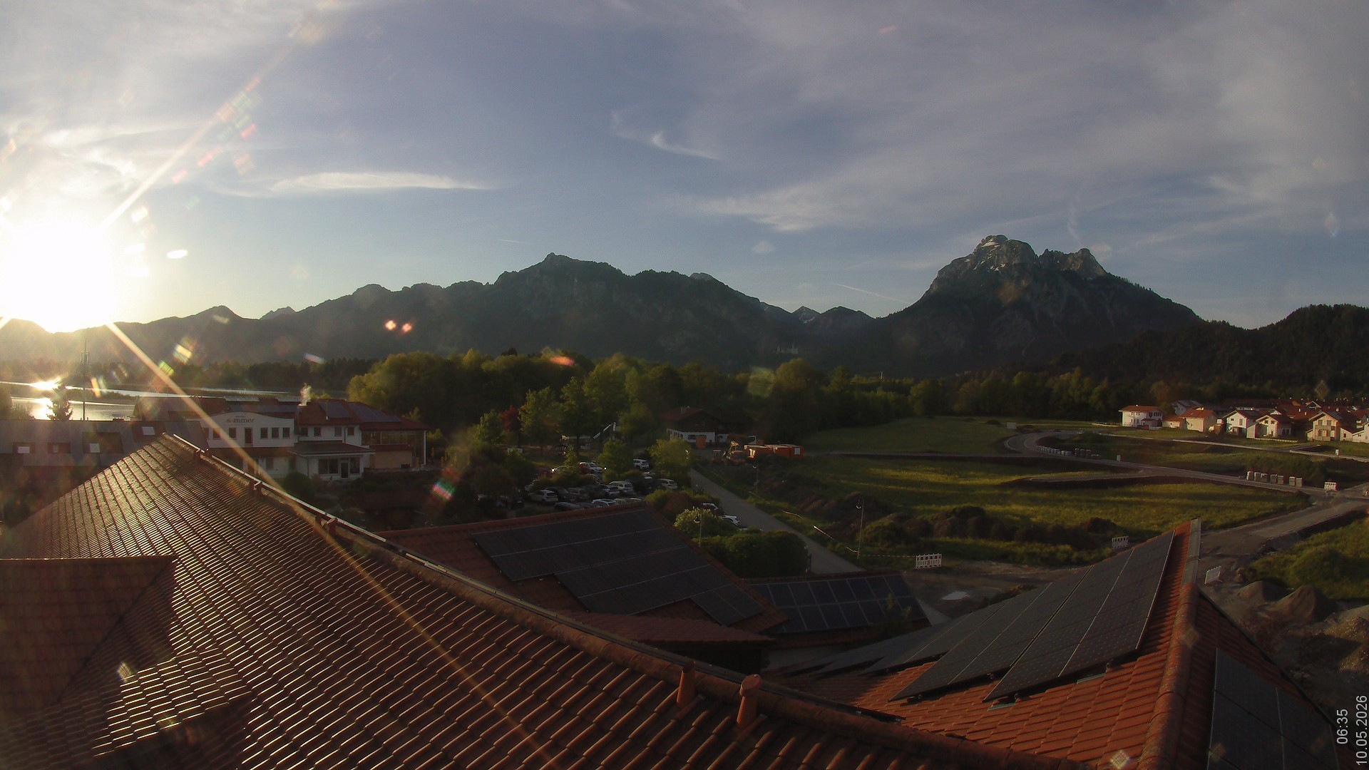 Archiv Foto Webcam Füssen: Ausblick vom Hotel Sommer