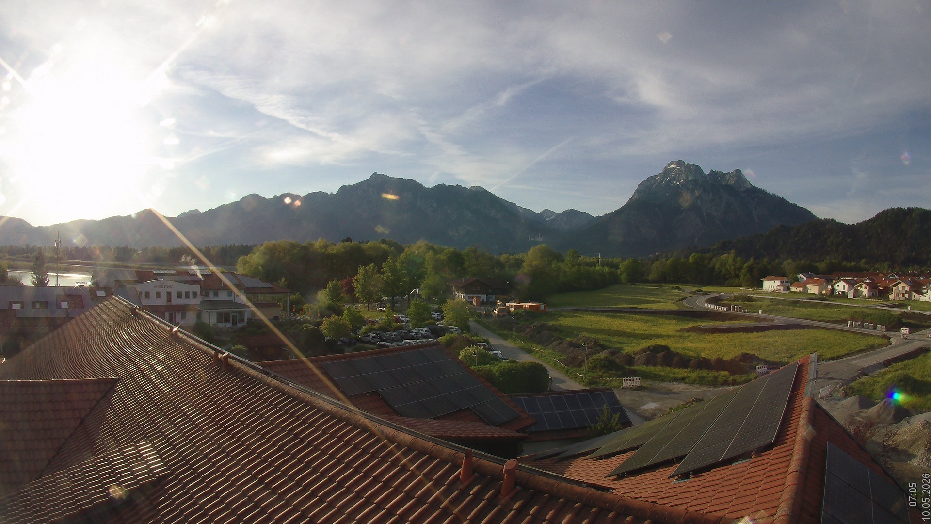 Archiv Foto Webcam Füssen: Ausblick vom Hotel Sommer