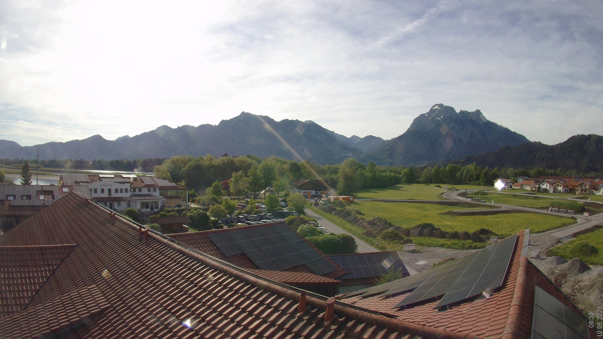 Archiv Foto Webcam Füssen: Ausblick vom Hotel Sommer