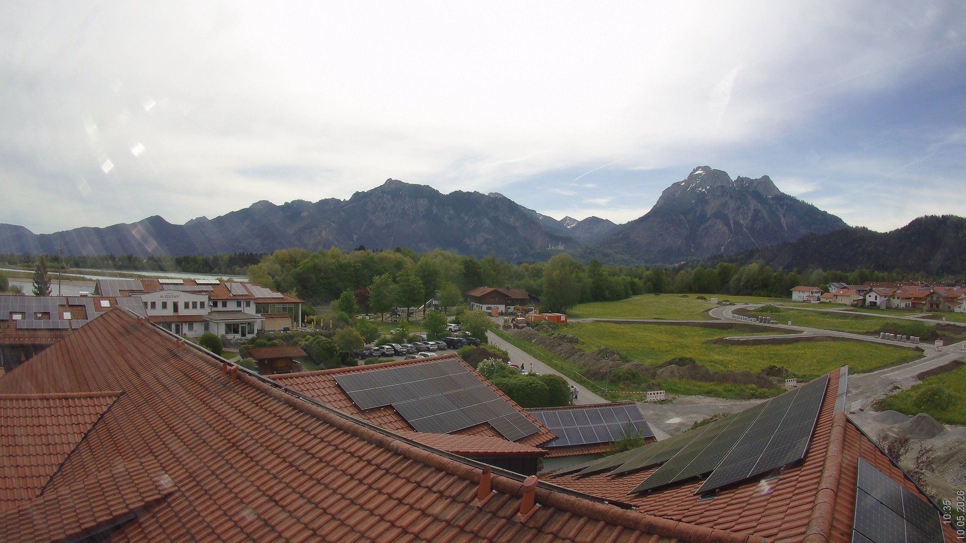 Archiv Foto Webcam Füssen: Ausblick vom Hotel Sommer