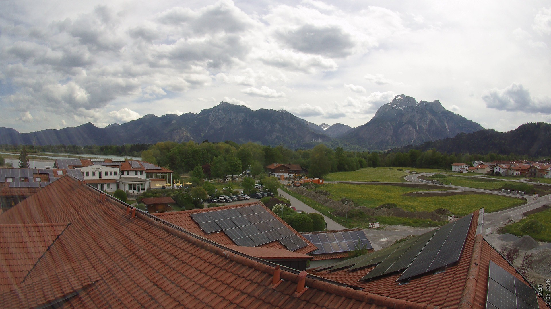 Archiv Foto Webcam Füssen: Ausblick vom Hotel Sommer