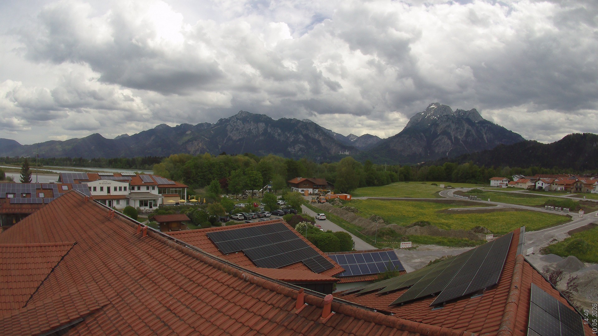 Archiv Foto Webcam Füssen: Ausblick vom Hotel Sommer