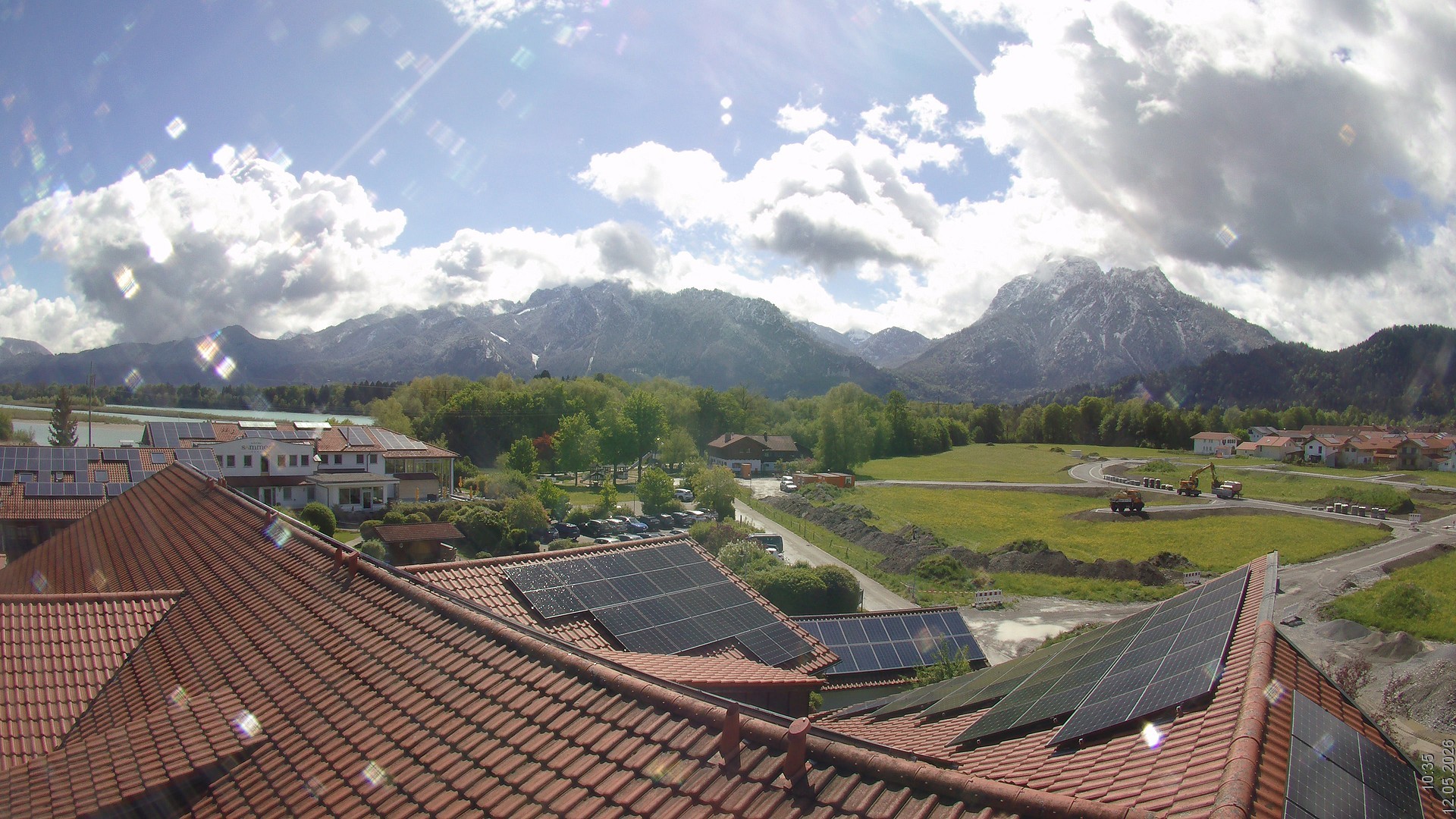 Archiv Foto Webcam Füssen: Ausblick vom Hotel Sommer