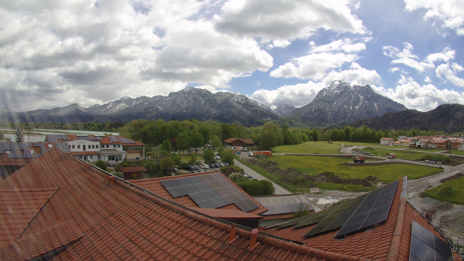 Archiv Foto Webcam Füssen: Ausblick vom Hotel Sommer