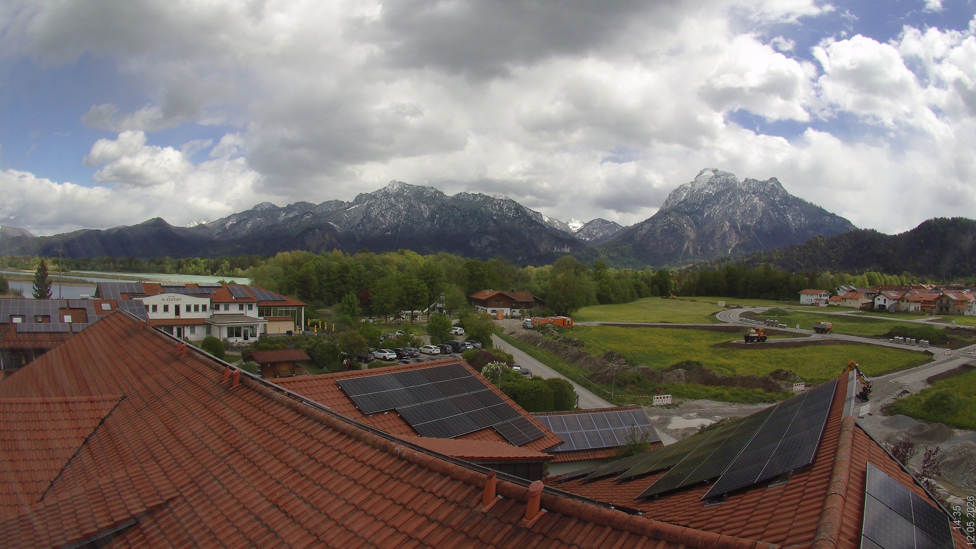 Archiv Foto Webcam Füssen: Ausblick vom Hotel Sommer