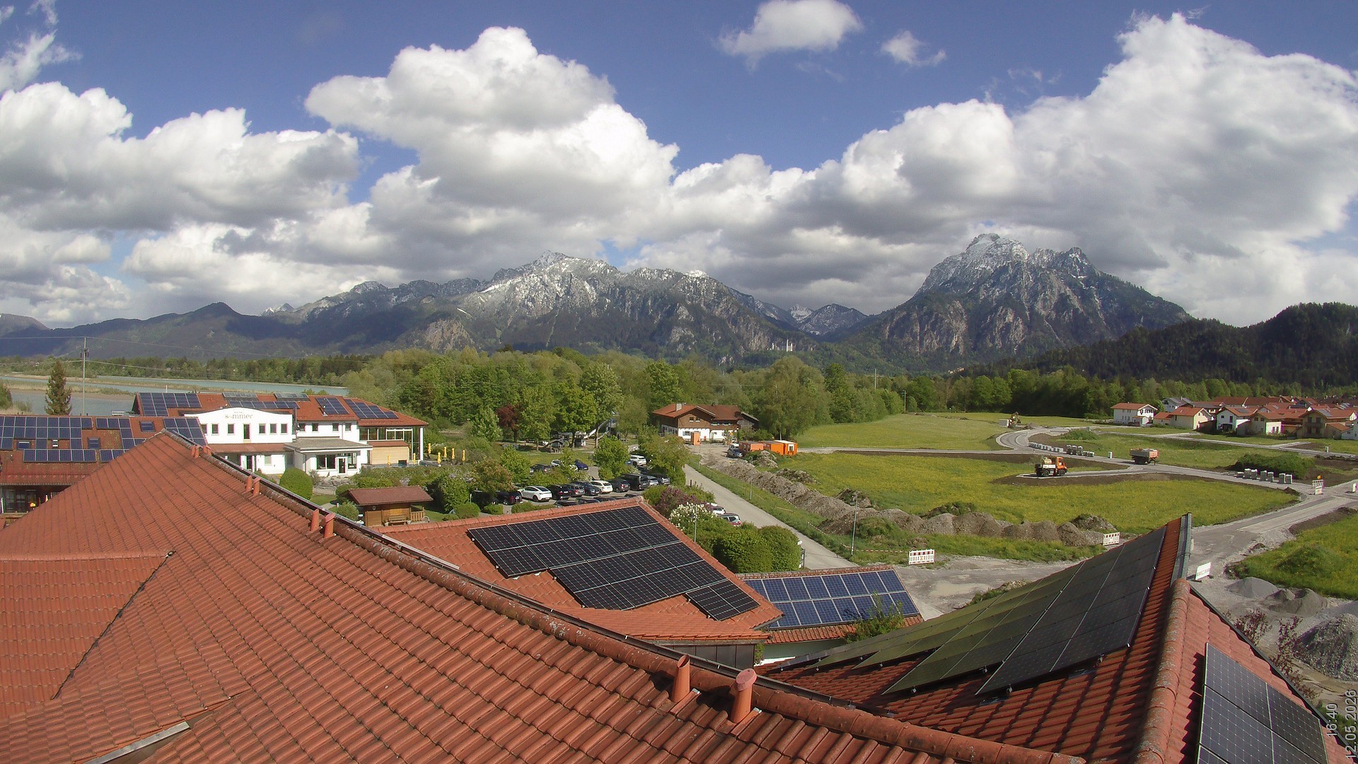 Archiv Foto Webcam Füssen: Ausblick vom Hotel Sommer
